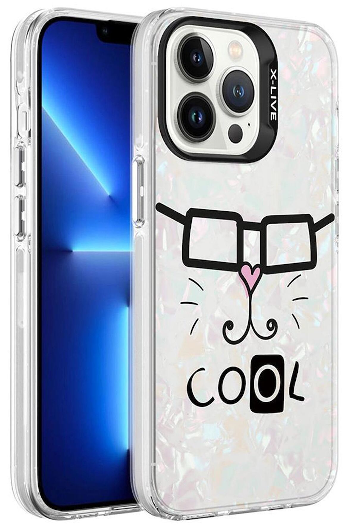 Apple iPhone 13 Pro Max Kılıf Mermer Üzeri Lüx Desenli Marbello Kapak