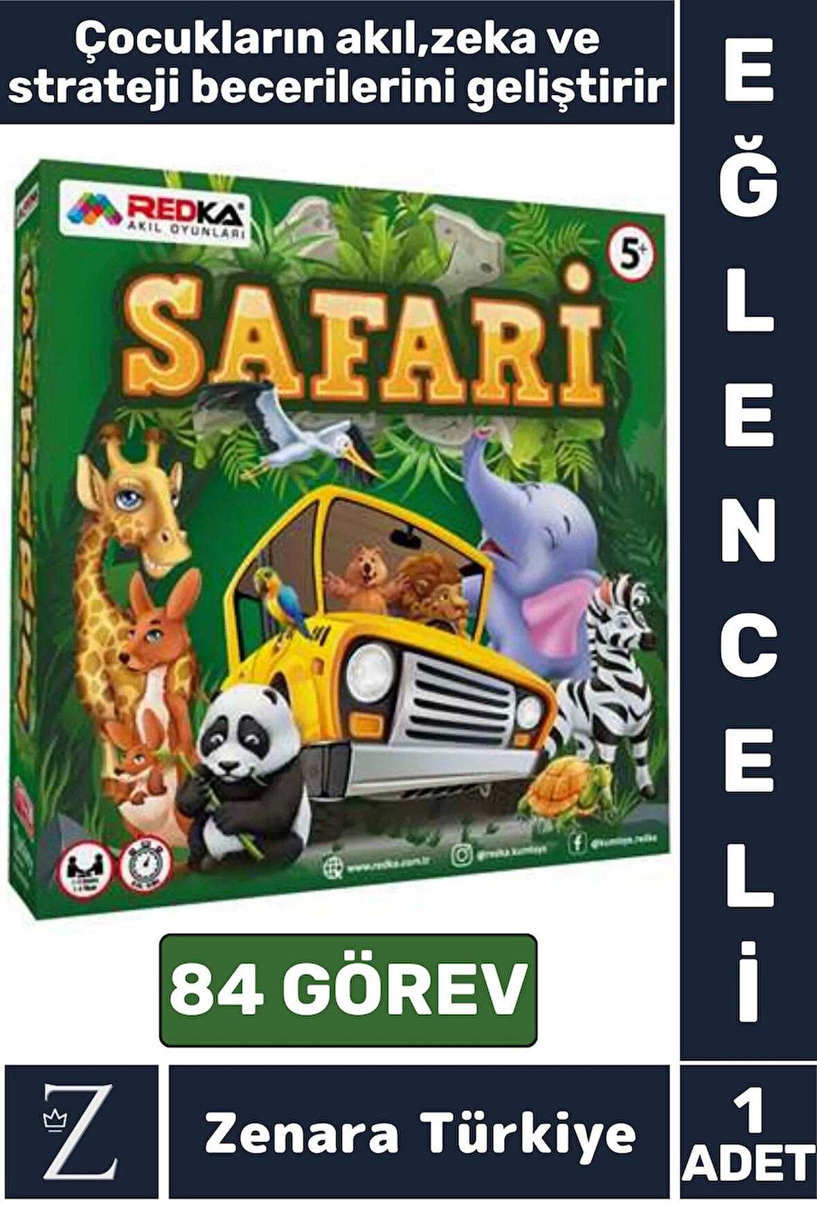 Görsel Algı Strateji Beceri Doğa Safari Orman Hayvan Bilgisi Eğitici Eğlenceli Öğretici Oyun SAFARİ