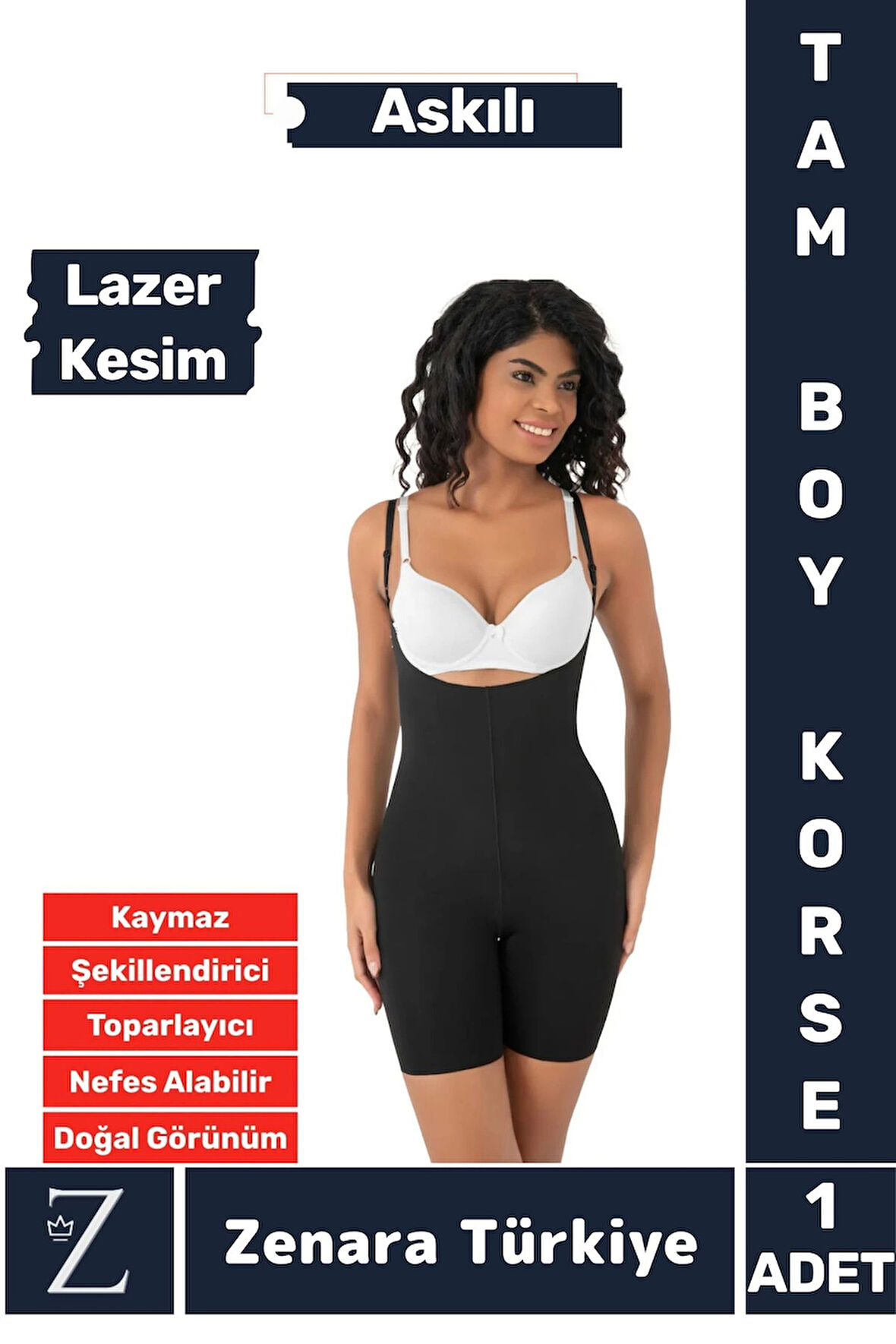 İz İç Göstermez Kaymaz Sıkılaştıran Şekillendiren Toparlayan LAZER KESİM Askılı Tam Boy Korse