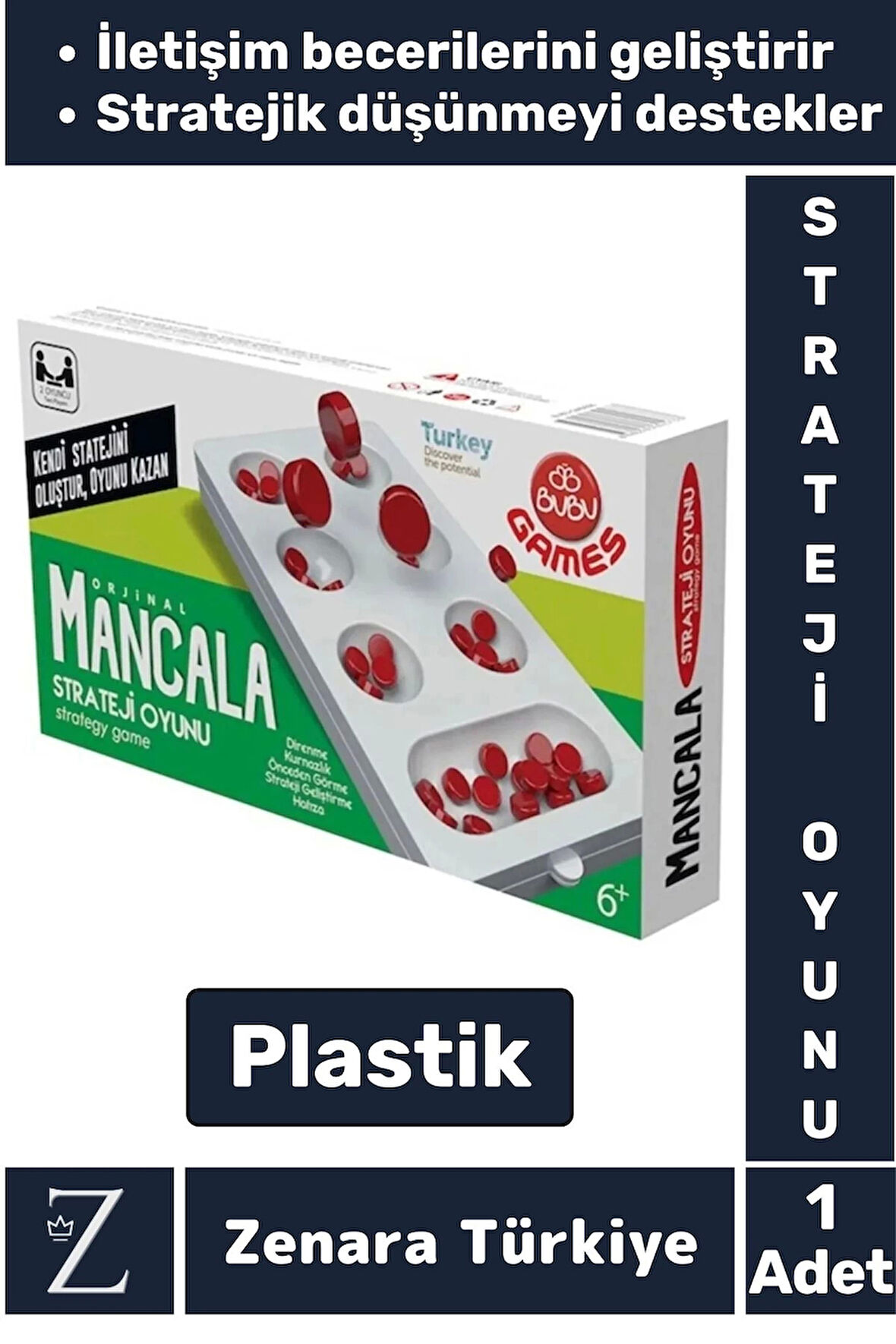 Premium Görsel Algı Hafıza Analitik Düşünme Stratejik Beceri Gelişimi Kültürel Oyun Plastik MANGALA