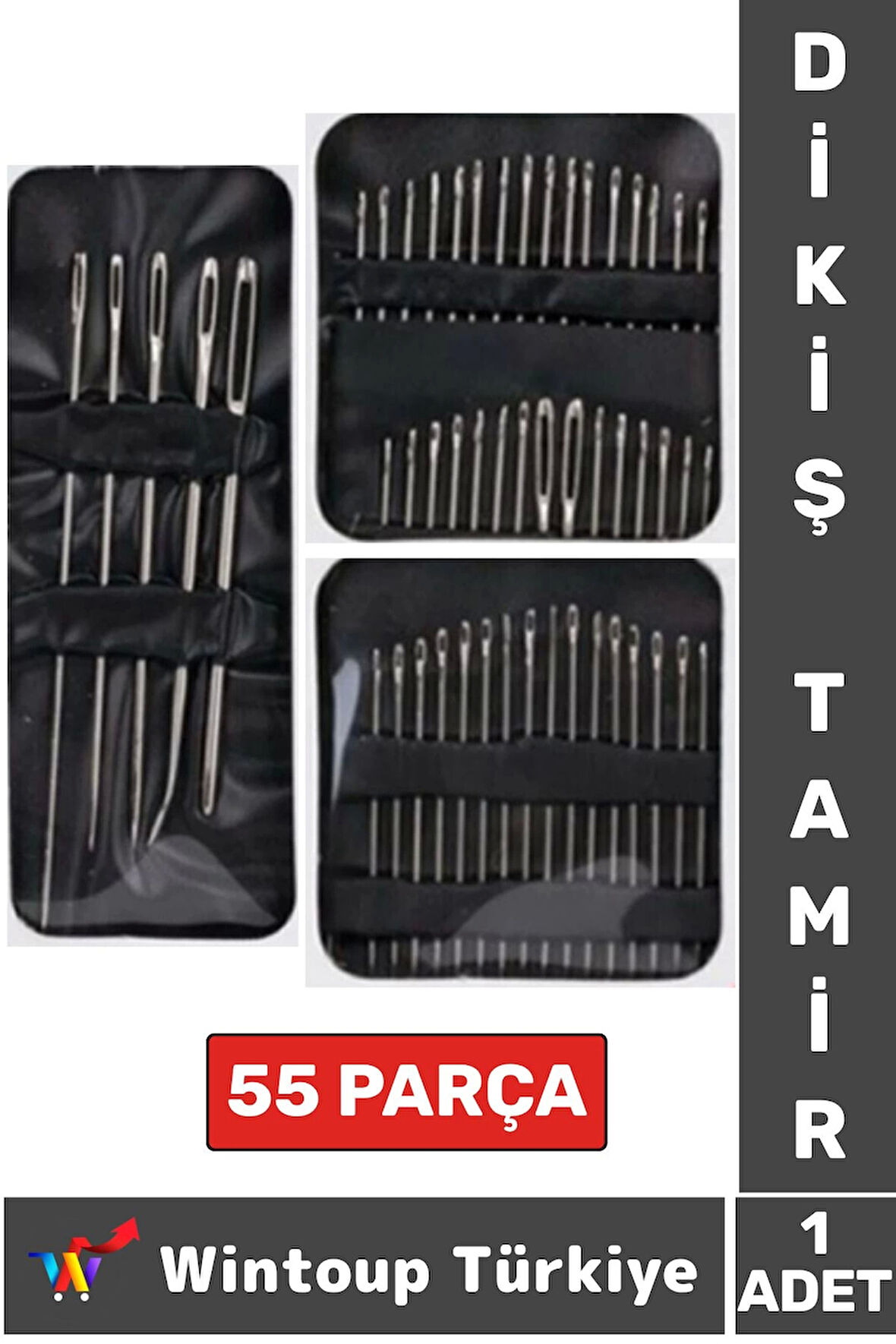 Yüksek Kaliteli Çok Amaçlı Dikiş İğne İplik Tamir 55 Farklı Boy Tamir Dikiş İğne Seti