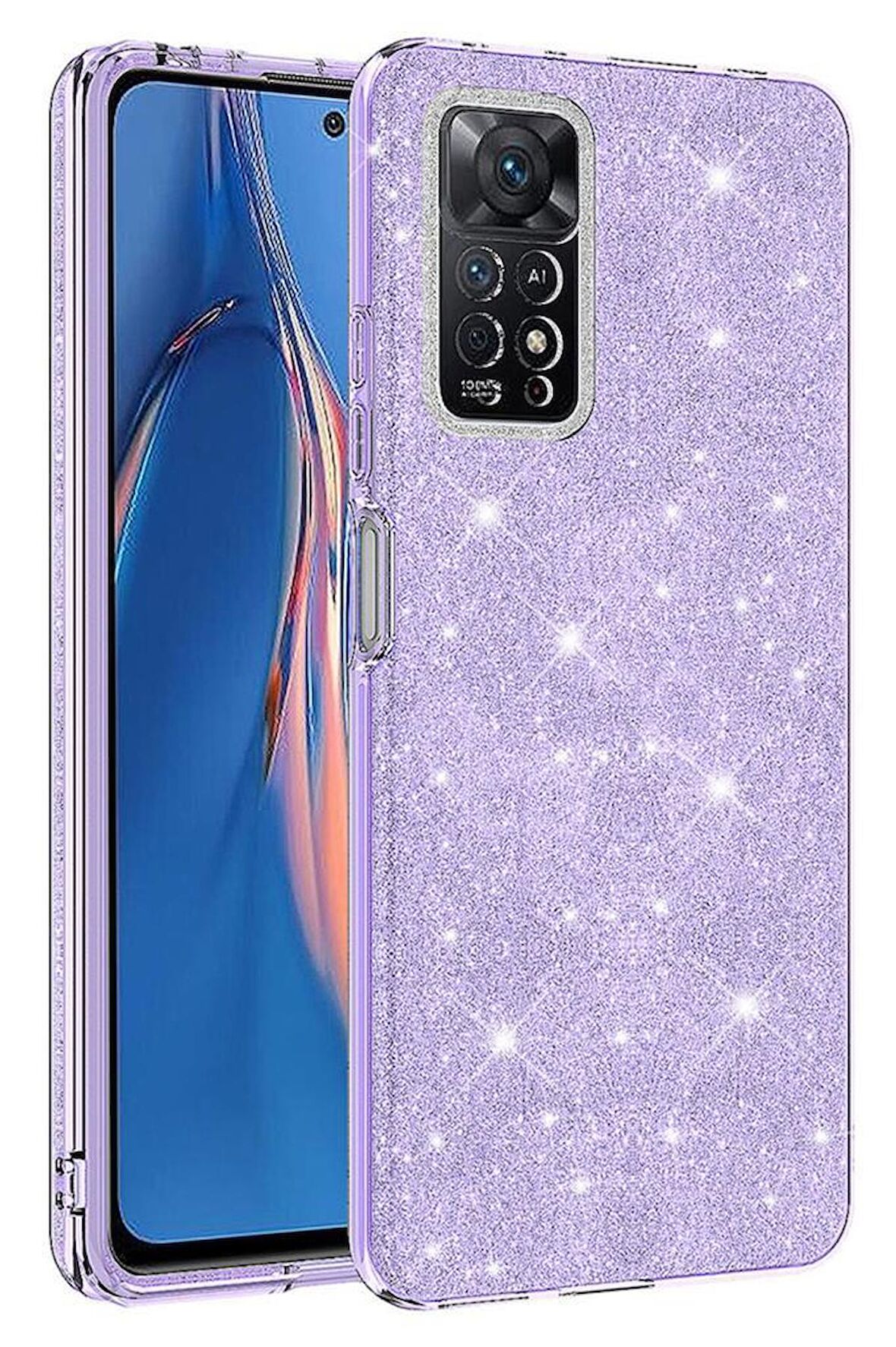 Xiaomi Redmi Note 12 Pro 4G Kılıf Simli Renkli Silikon 