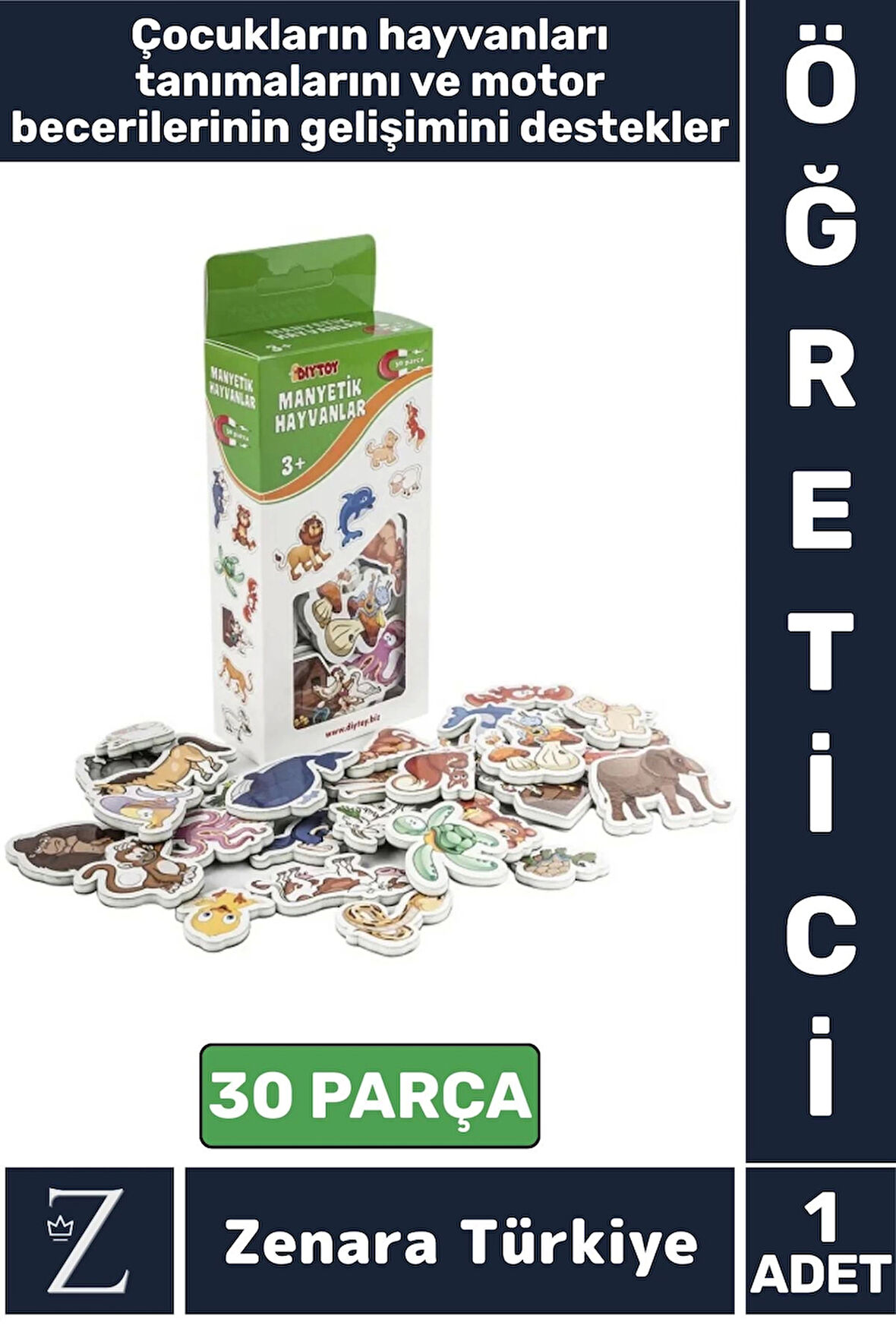 Çocuk Görsel Algı Koordinasyon Gelişimi Hayvanların Öğrenimi Eğitici Eğlenceli MANYETİK HAYVANLAR