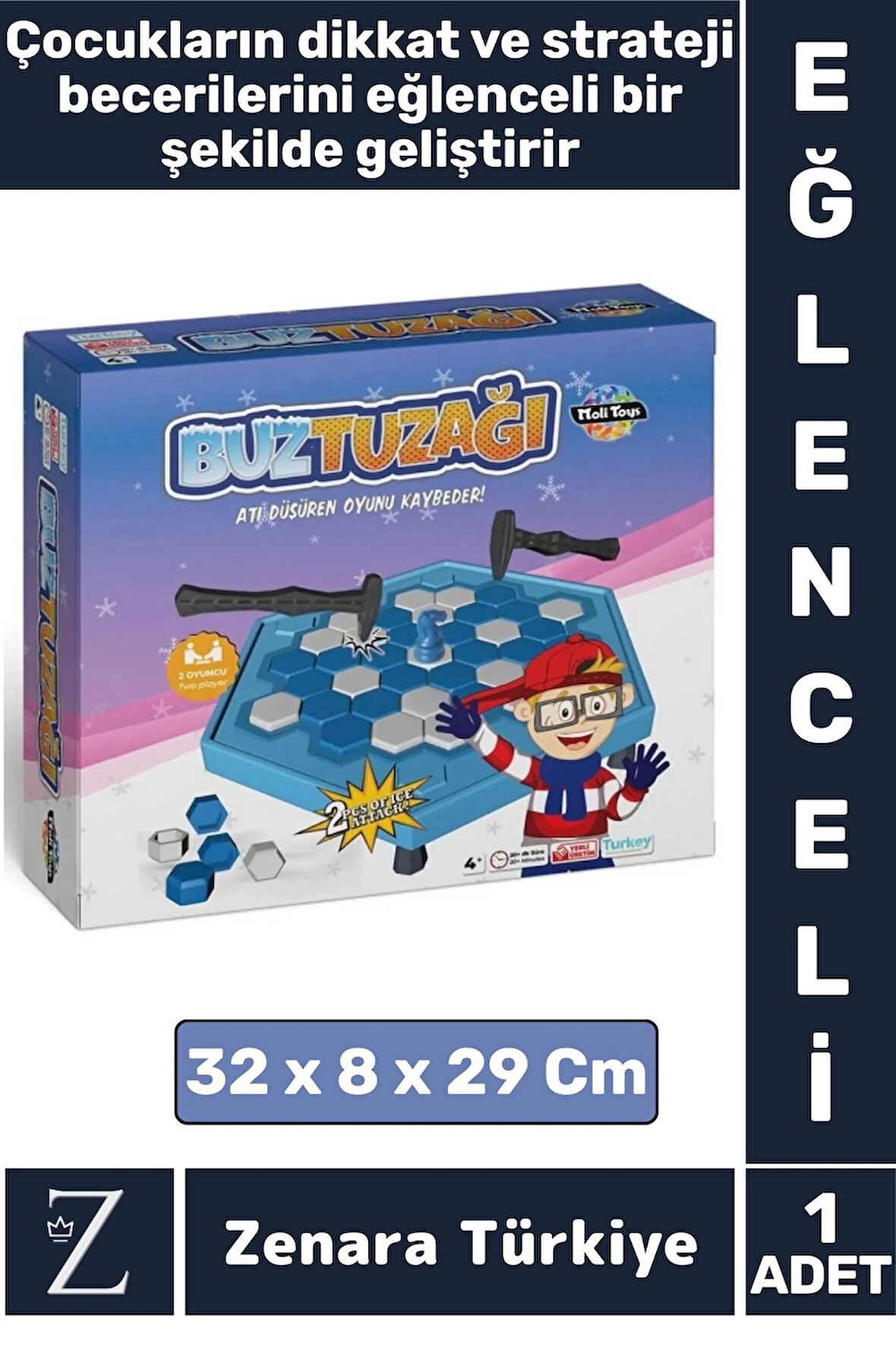 Eğitici Dikkat Strateji Beceri Refleks Geliştiren Eğlenceli Çocuk Oyun BUZ TUZAĞI