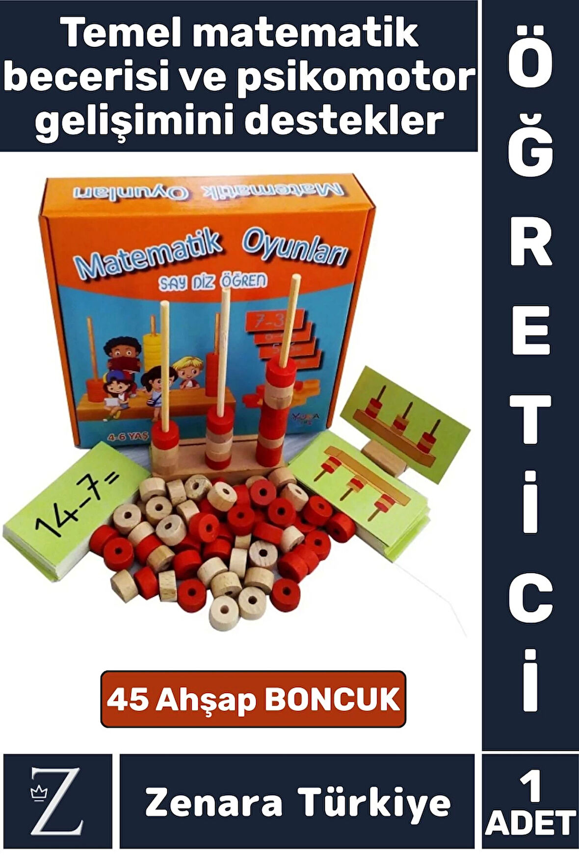Çocuk Temel Matematik Bilgisi El-Göz Koordinasyonu Algı Psikomotor Gelişimi Eğitici MATEMATİK OYUNU