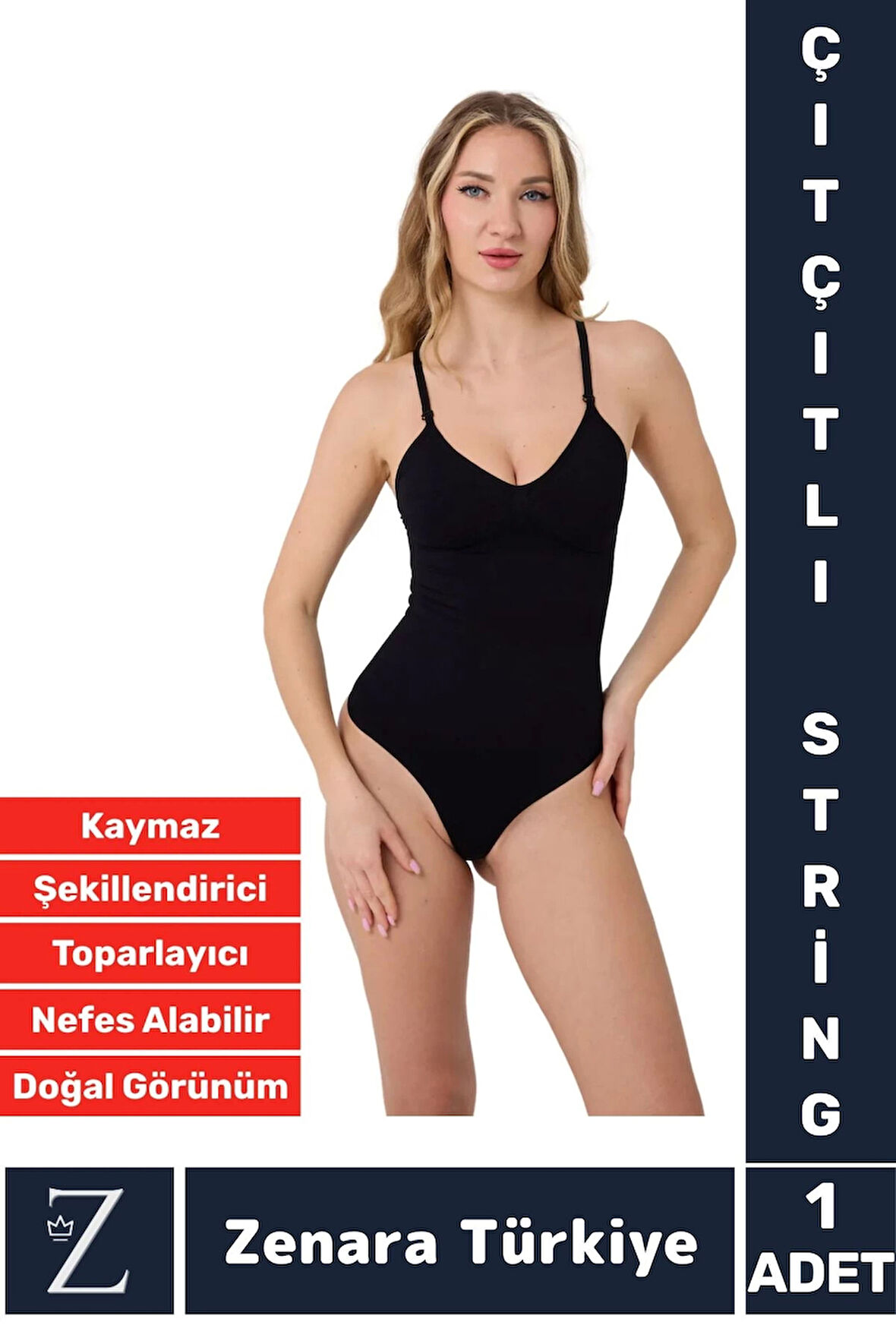 İz İç Göstermez Kaymaz Vücut Şekillendiren Sıkılaştıran Toparlayan Çıtçıtlı String Body Korse