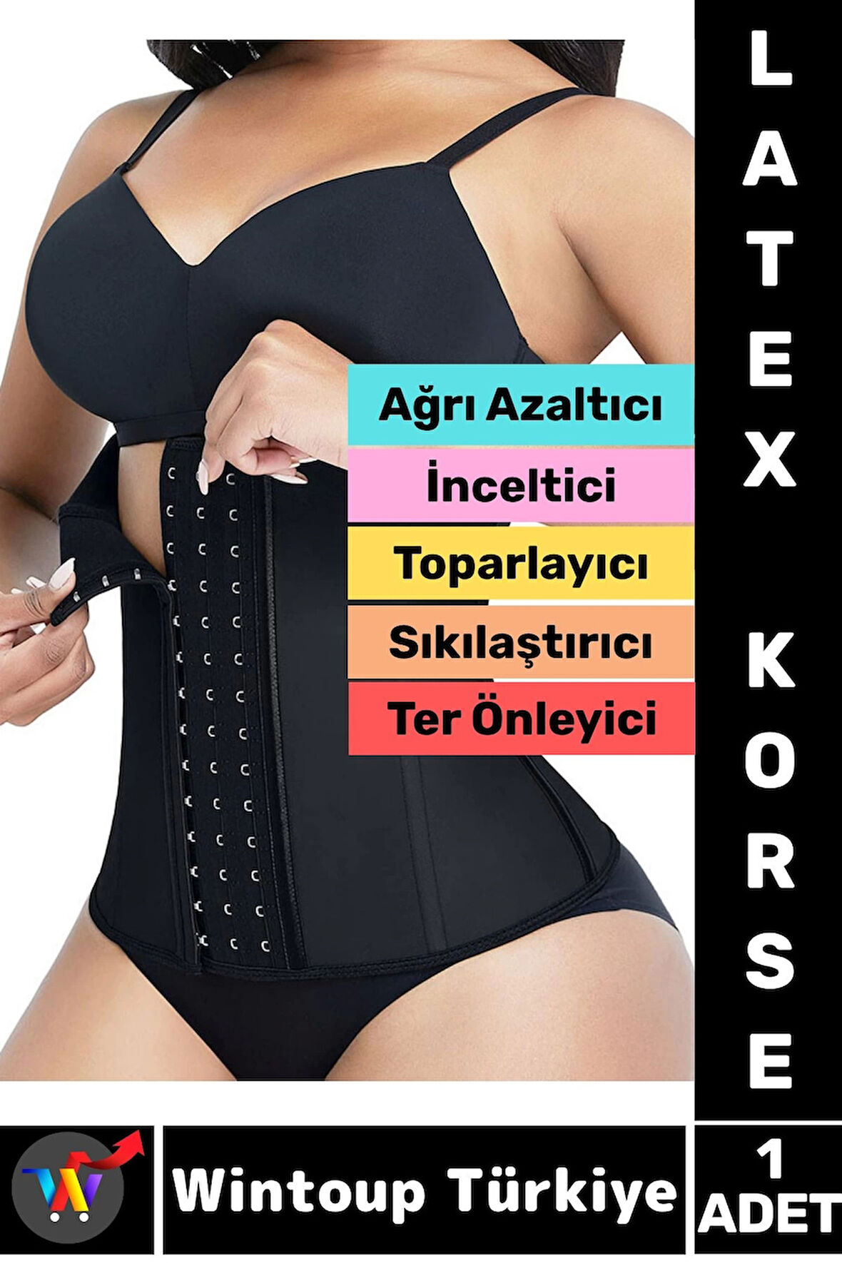 Özel Üretim Vücut Şekillendiren Toparlayan İncelten Ağrı Azaltan Ter Emici Kadın Askısız LATEX KORSE