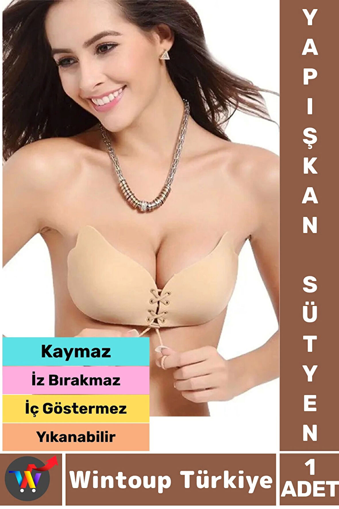 İz Bırakmaz Kaymaz Göğüs Dikleştiren Dolgun Gösteren Toparlayan Göğüs Ucu Kapatıcı Yapışkan SÜTYEN