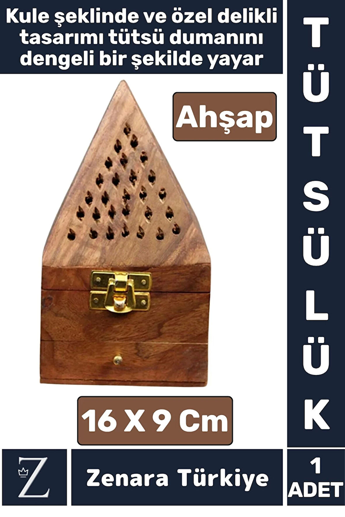 Yüksek Kalite Yoga Meditasyon Aromaterapi Chakra Pozitif Enerji Dayanıklı Ahşap KULE TÜTSÜLÜK 16 Cm