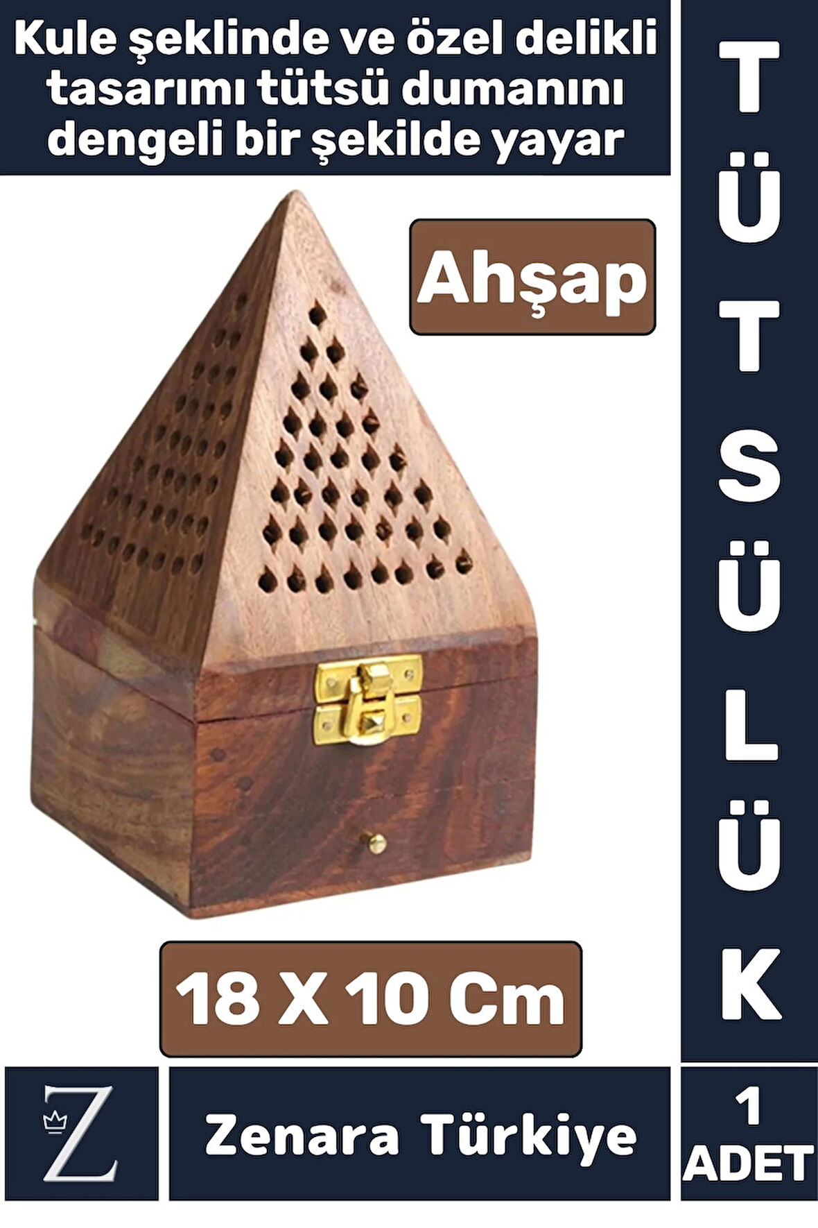 Yüksek Kalite Yoga Meditasyon Aromaterapi Chakra Pozitif Enerji Dayanıklı Ahşap KULE TÜTSÜLÜK 18 Cm