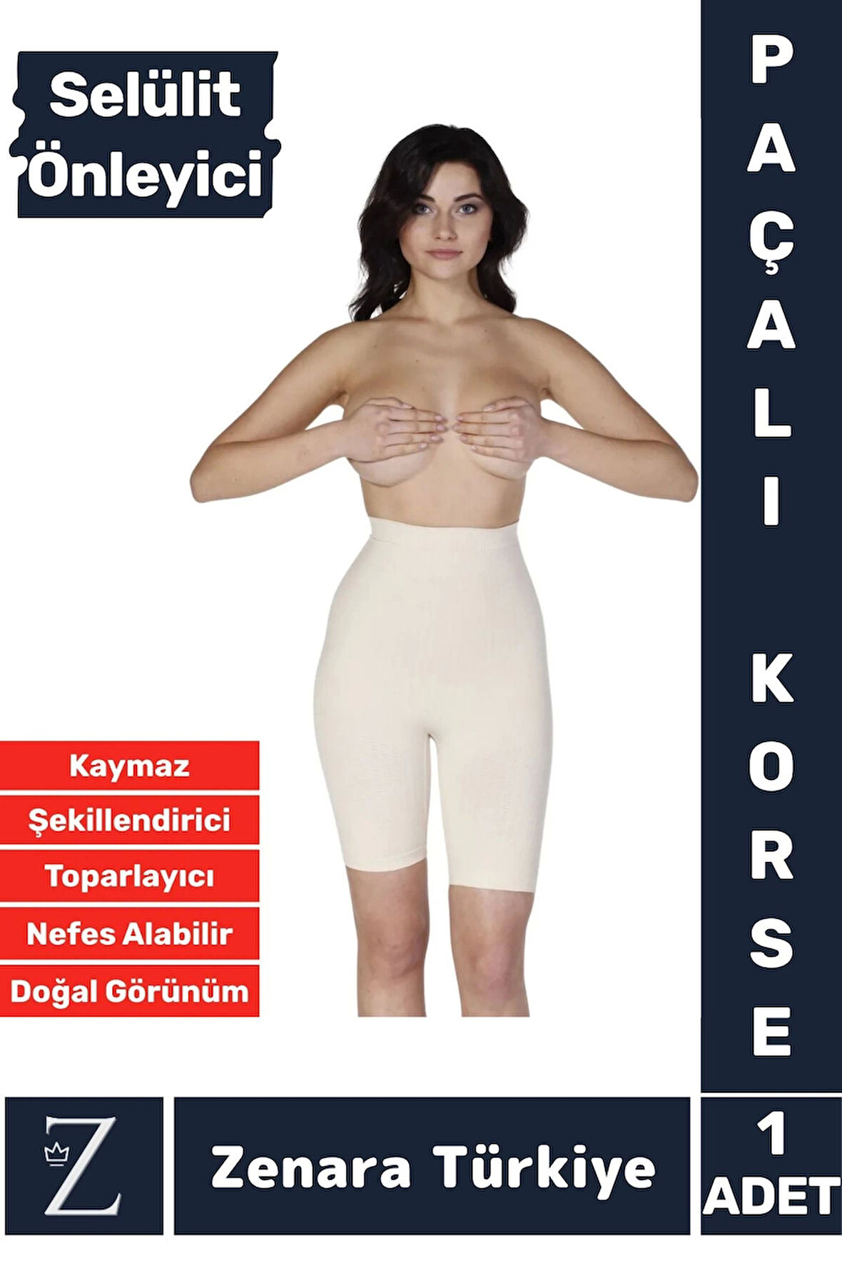 İz İç Göstermez Kaymaz Şekillendiren Sıkılaştıran Toparlayan Selülit Önlemeye Yardımcı Paçalı Korse