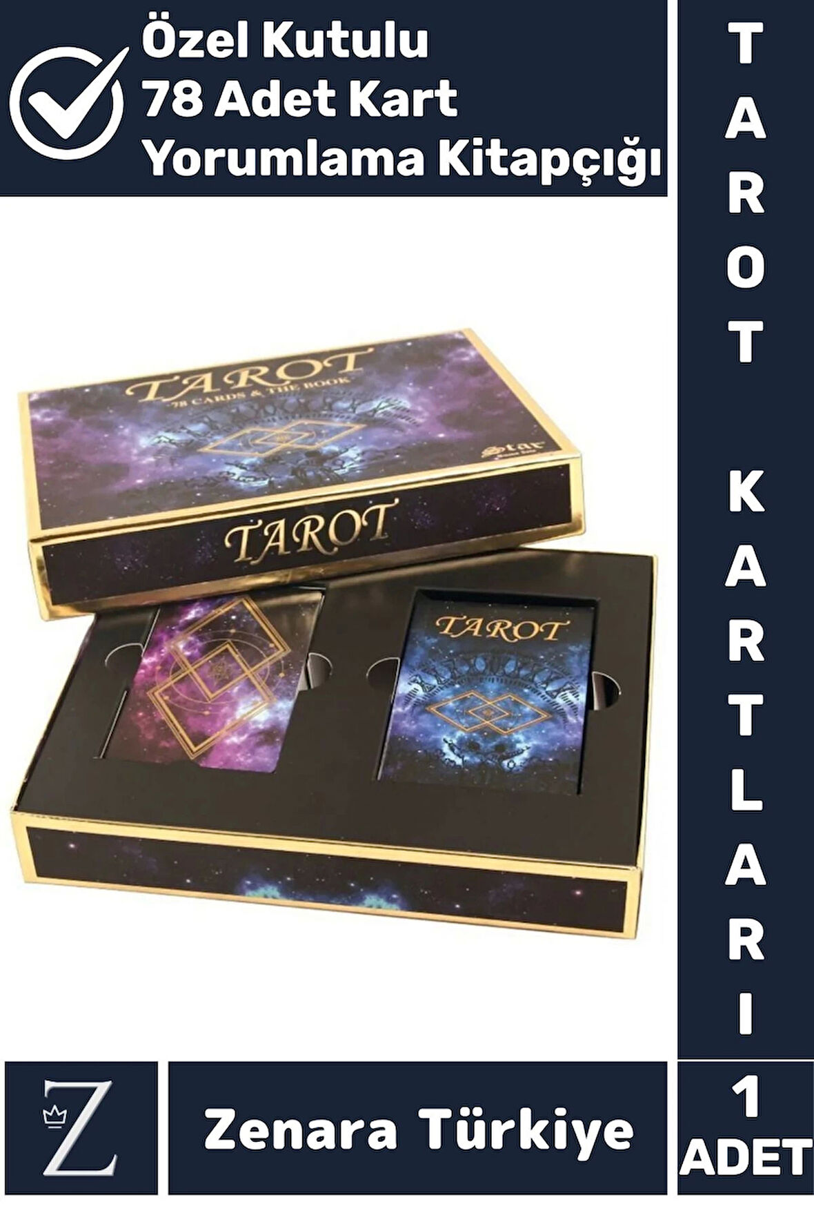 Manevi Ruhsal Rehberlik Kader Yorumlama Kitapçıklı ÖZEL KUTULU 78 Adet TAROT KARTLARI