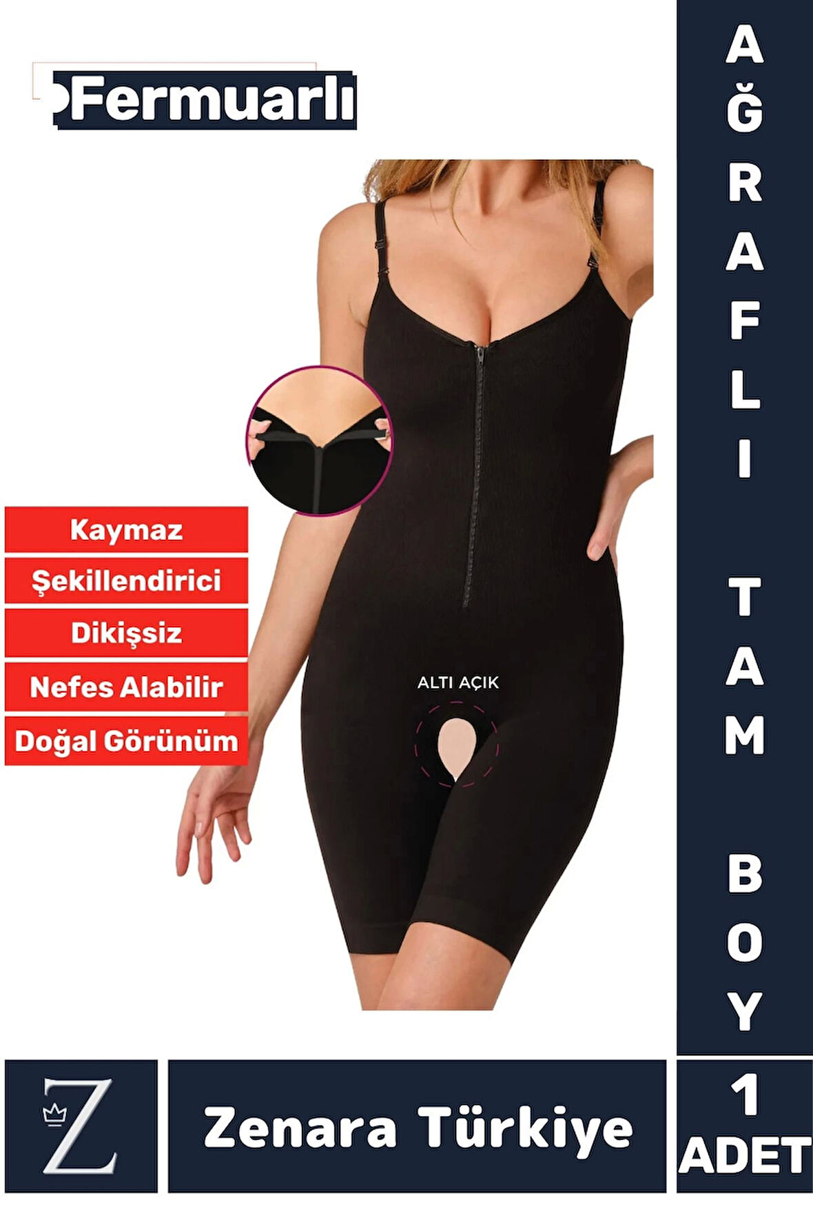 Günlük Vücut Şekillendiren Beden İncelten Toparlayan İhtiyaç Deliği Fermuarlı Ağraflı Tam Boy Korse