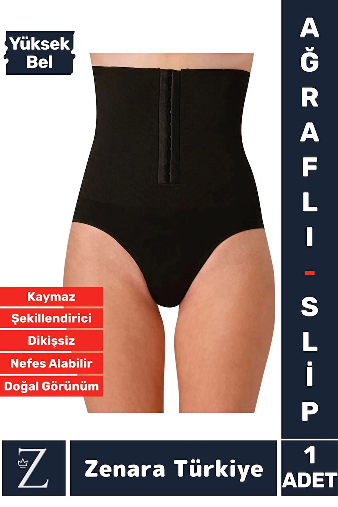 Gündelik Doğal Görünüm Vücut Beden Küçülten Toparlayan Yüksek Bel Ağraflı Slip Korseli TAYT