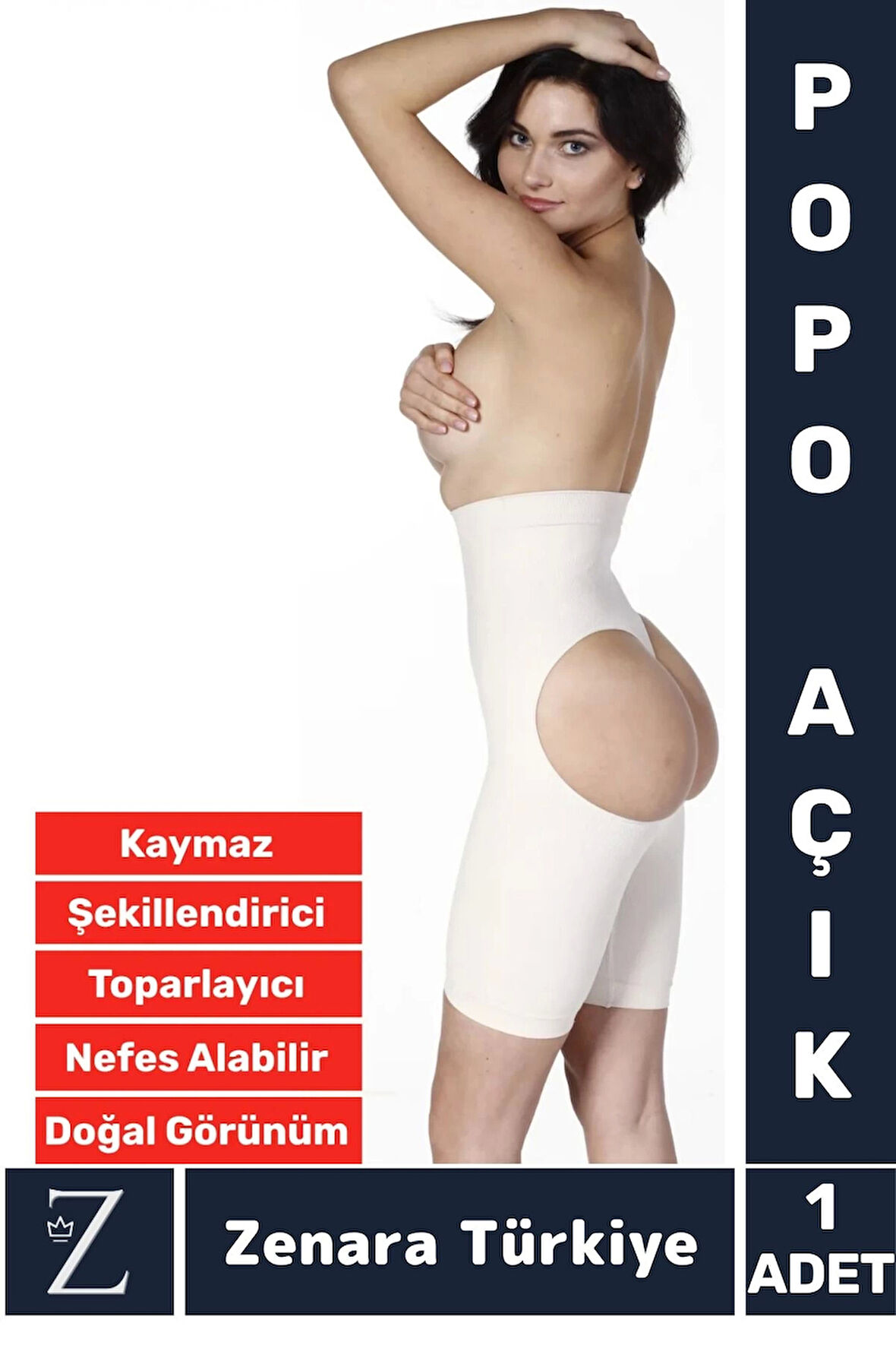 Özel Üretim Gündelik İç Göstermez Kaymaz Vücut Şekillendiren Sıkılaştıran Toparlayan Popo Açık Korse