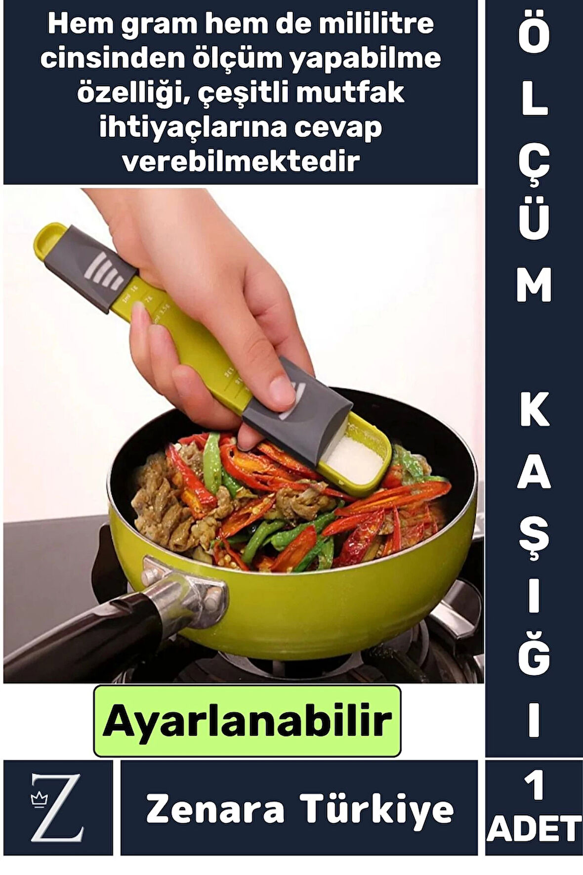 Tuz Şeker Kahve Yağ Baharat Supplement Protein Herbalife Ayarlanabilir Hassas Ölçüm Kaşığı 5 Gr/ML