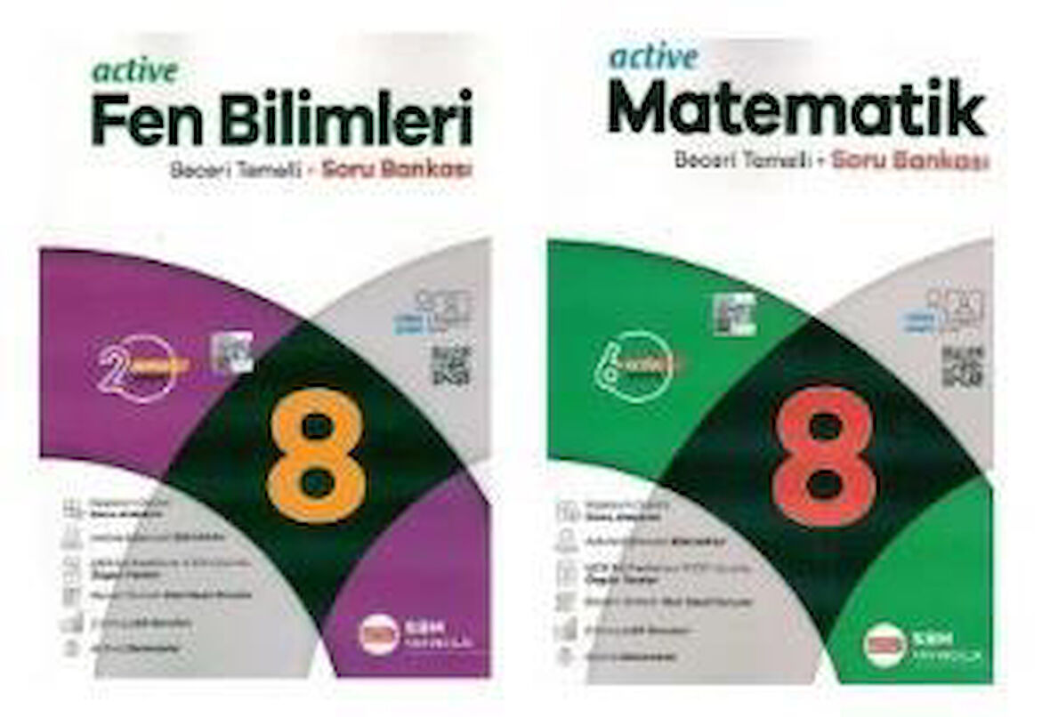Sbm 8. Sınıf Active Matematik + Fen Bilimleri Soru Bankası (2 Kitap)