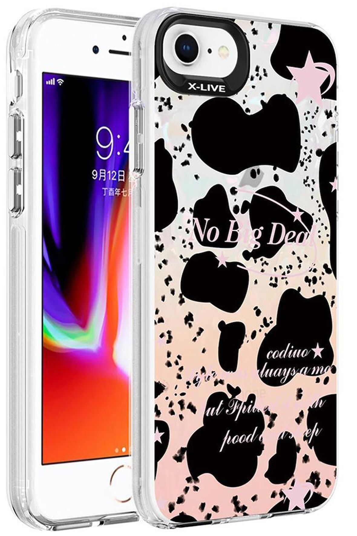 Apple iPhone SE 2020 Kılıf Mermer Üzeri Lüx Desenli Marbello Kapak