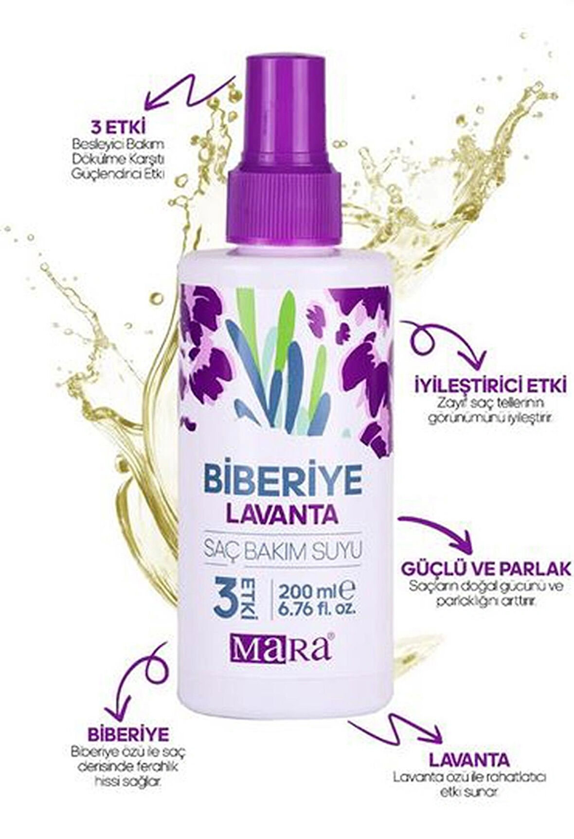 MARA BIBERIYE LAVANTA SAC SUYU 200 ml