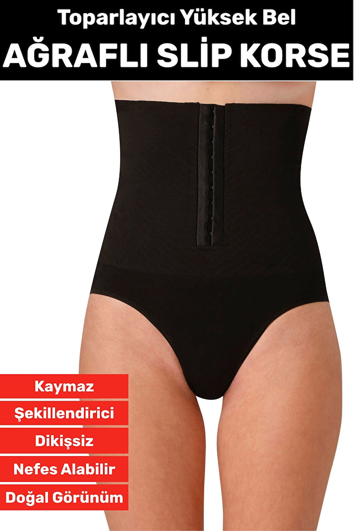 Özel Üretim Vücut Şekillendirici Beden Küçülten Toparlayıcı Ağraflı Yüksek Bel Slip Korse