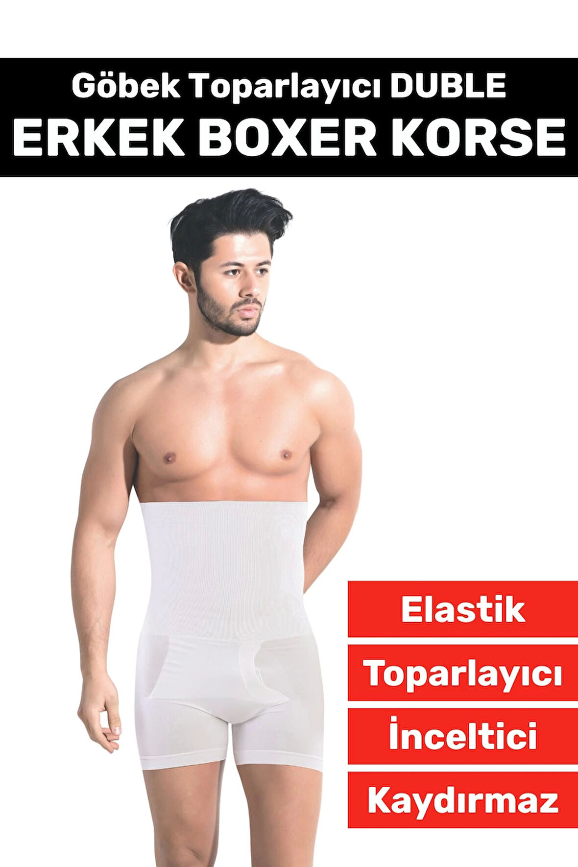 Özel Üretim Göbek Kalça Toparlayıcı Sıkılaştırıcı Bel Düzleştirici İnceltici Erkek Duble Boxer Korse