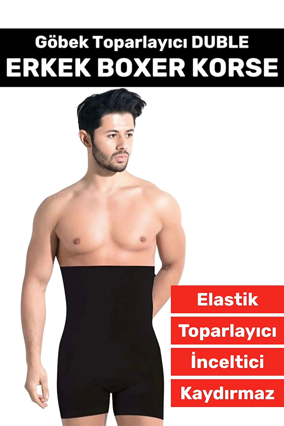 Özel Üretim Göbek Kalça Toparlayıcı Sıkılaştırıcı Bel Düzleştirici İnceltici Erkek Duble Boxer Korse