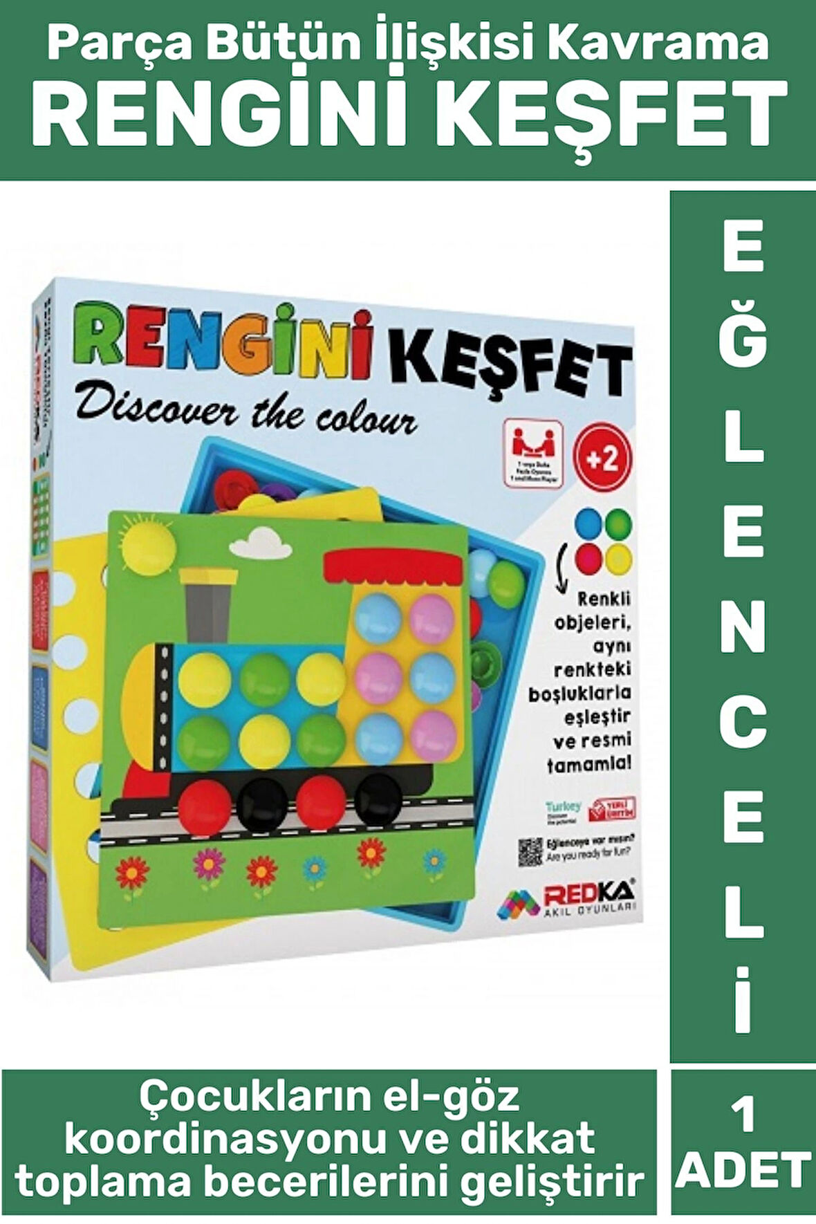 Premium Eğlenceli El Göz Koordinasyon Parça Bütün İlişkisi Kavrama Çocuk Eğitici Oyun RENGİNİ KEŞFET