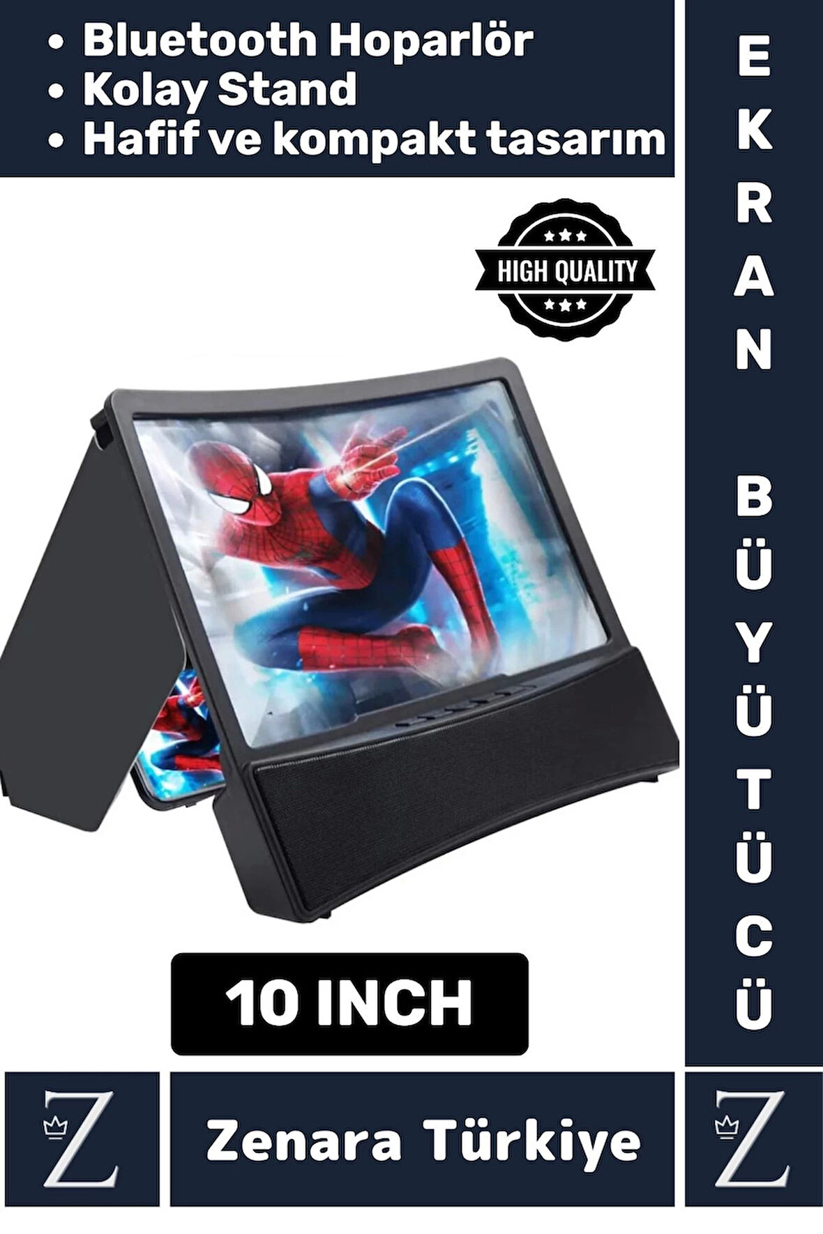 Premium Bluetoothlu Hoparlörlü Telefon Tablet Ekran Büyütücü Cep Telefonu Sabitleme Standı 10 Inch