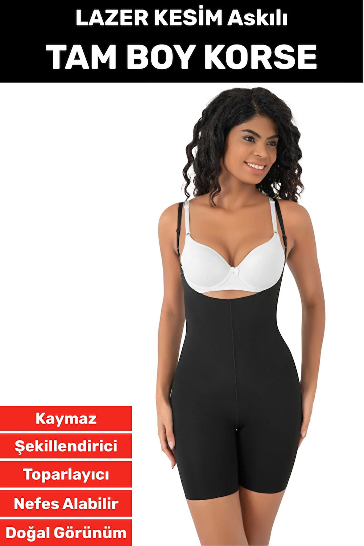 İz Göstermez Kaymaz Sıkılaştırıcı Toparlayıcı Vücut Şekillendirici LAZER KESİM Tam Boy Askılı Korse
