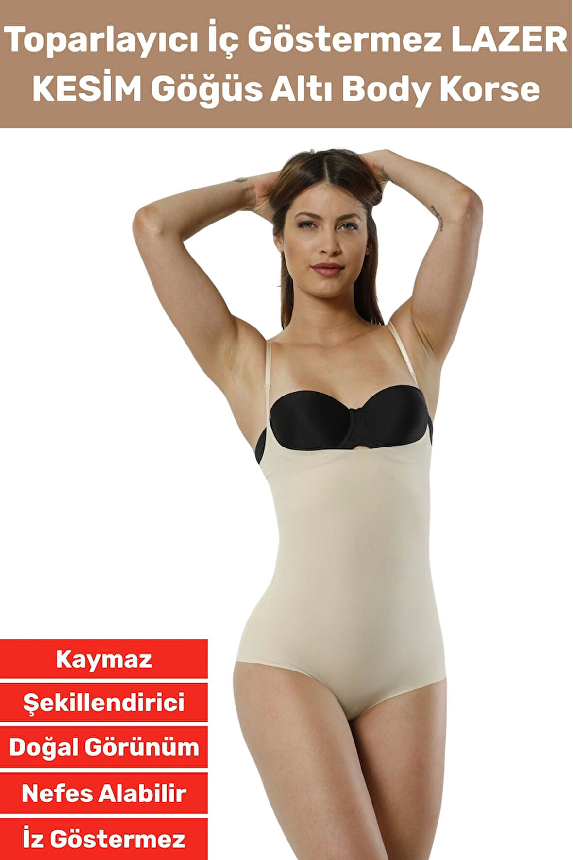 Özel Üretim İz İç Göstermez Kaymaz Sıkılaştırıcı Şekillendirici LAZER KESİM Gögüs Altı Body Korse