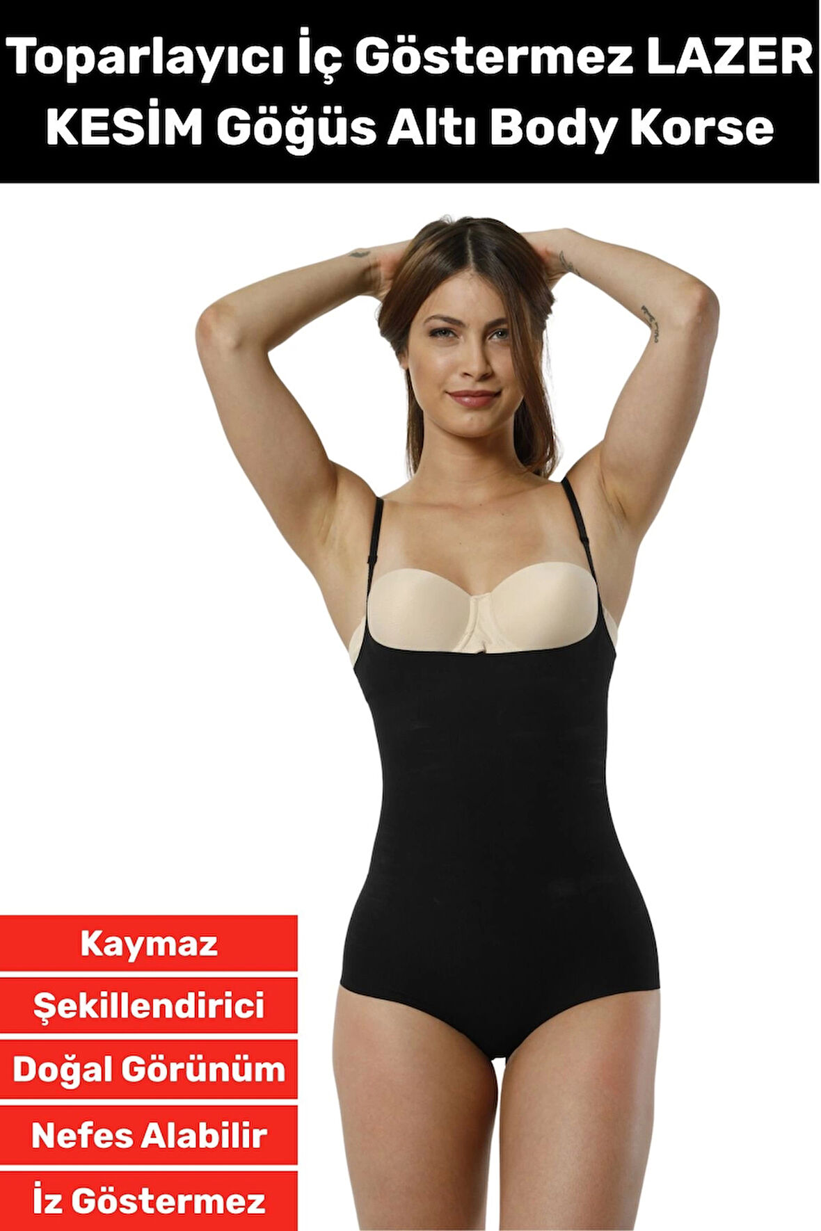 Özel Üretim İz İç Göstermez Kaymaz Sıkılaştırıcı Şekillendirici LAZER KESİM Gögüs Altı Body Korse