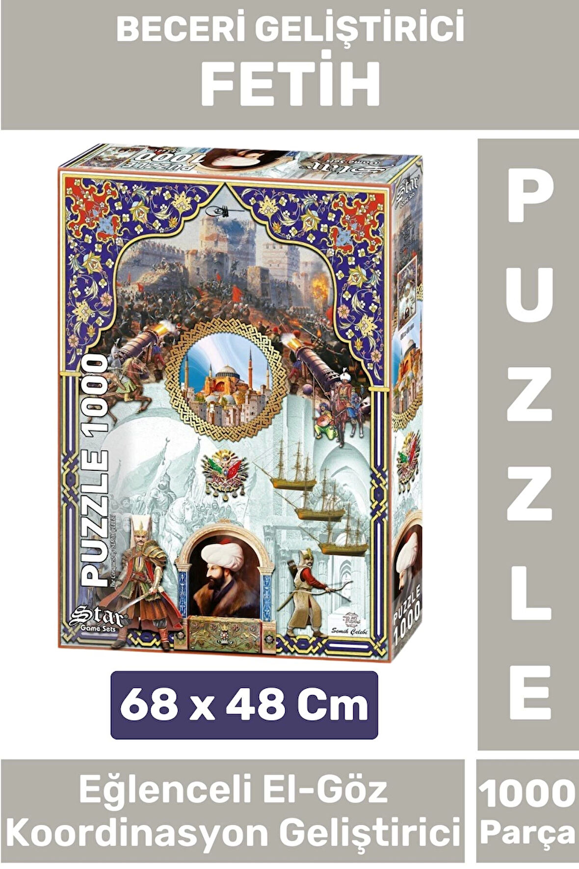 Özel Seri Eğlenceli El Göz Koordinasyon Beceri Görsel Algı Geliştirici Çocuk 1000 Parça PUZZLE FETİH