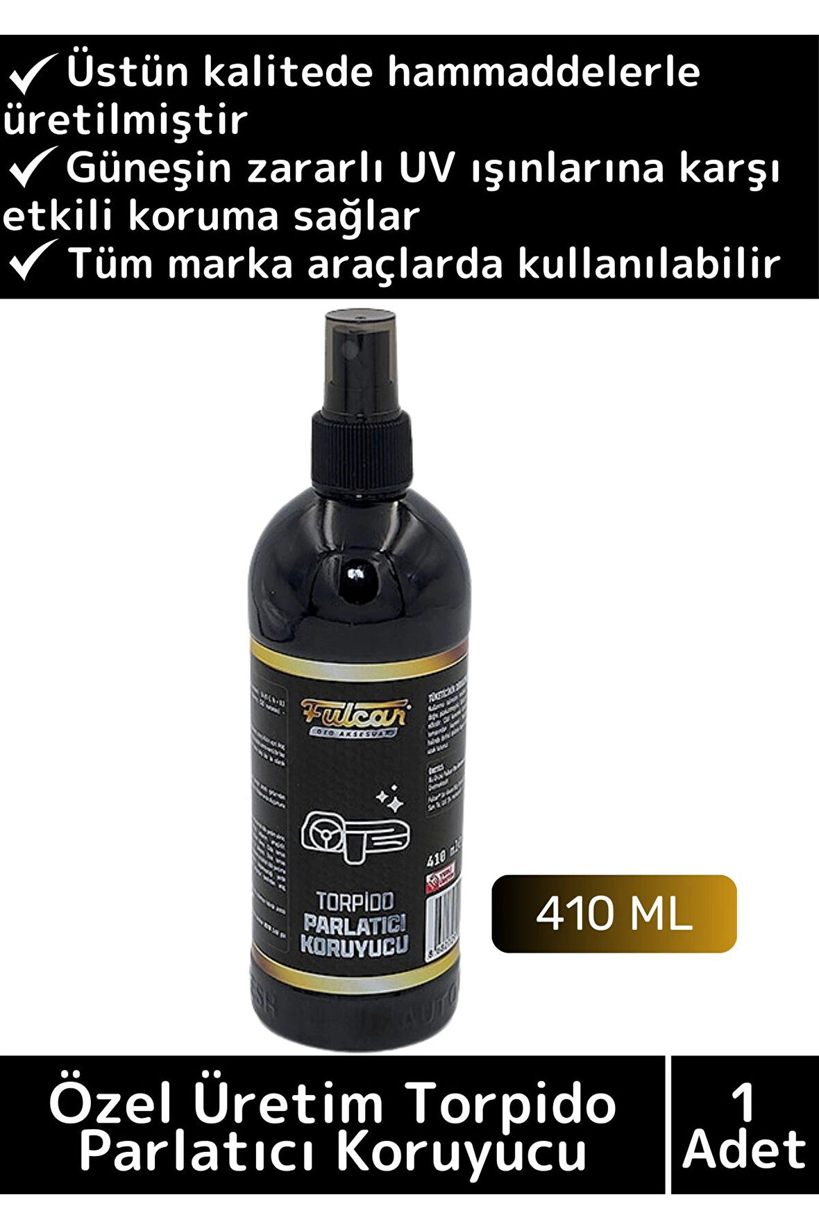 Premium Yüksek Kaliteli Kolay Kullanım Araç Oto Torpido Koruyucu Parlatıcı 410 Ml