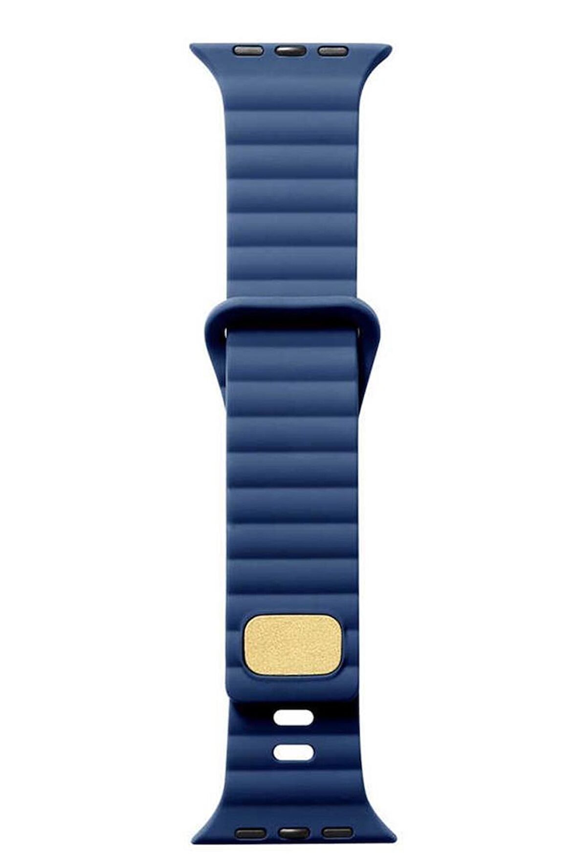 Apple Watch Ultra 49mm Uyumlu KRD-73 Şerit Tasarım Lüx Silikon Kordon