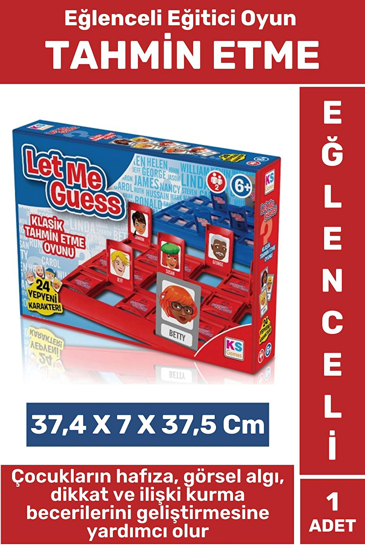 Premium Eğlenceli Eğitici Hafıza Görsel Algı Dikkat İlişki Kurma Beceri Gelişimi Çocuk Tahmin Oyunu