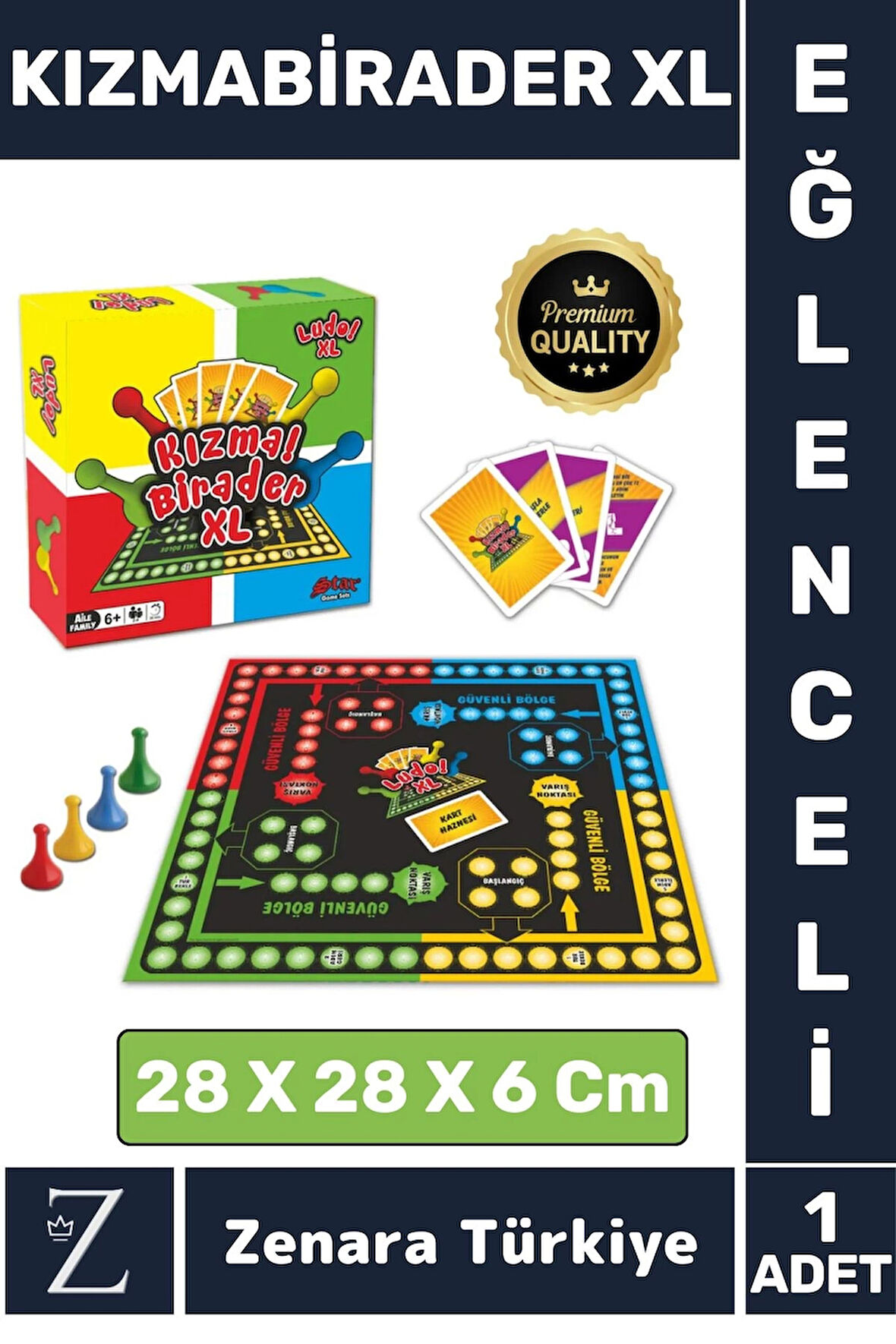 Premum Yılbaşı Eğitici Zeka Geliştirici Stratejik Nostaljik Oyun 2-4 Kişilik XL KIZMABİRADER