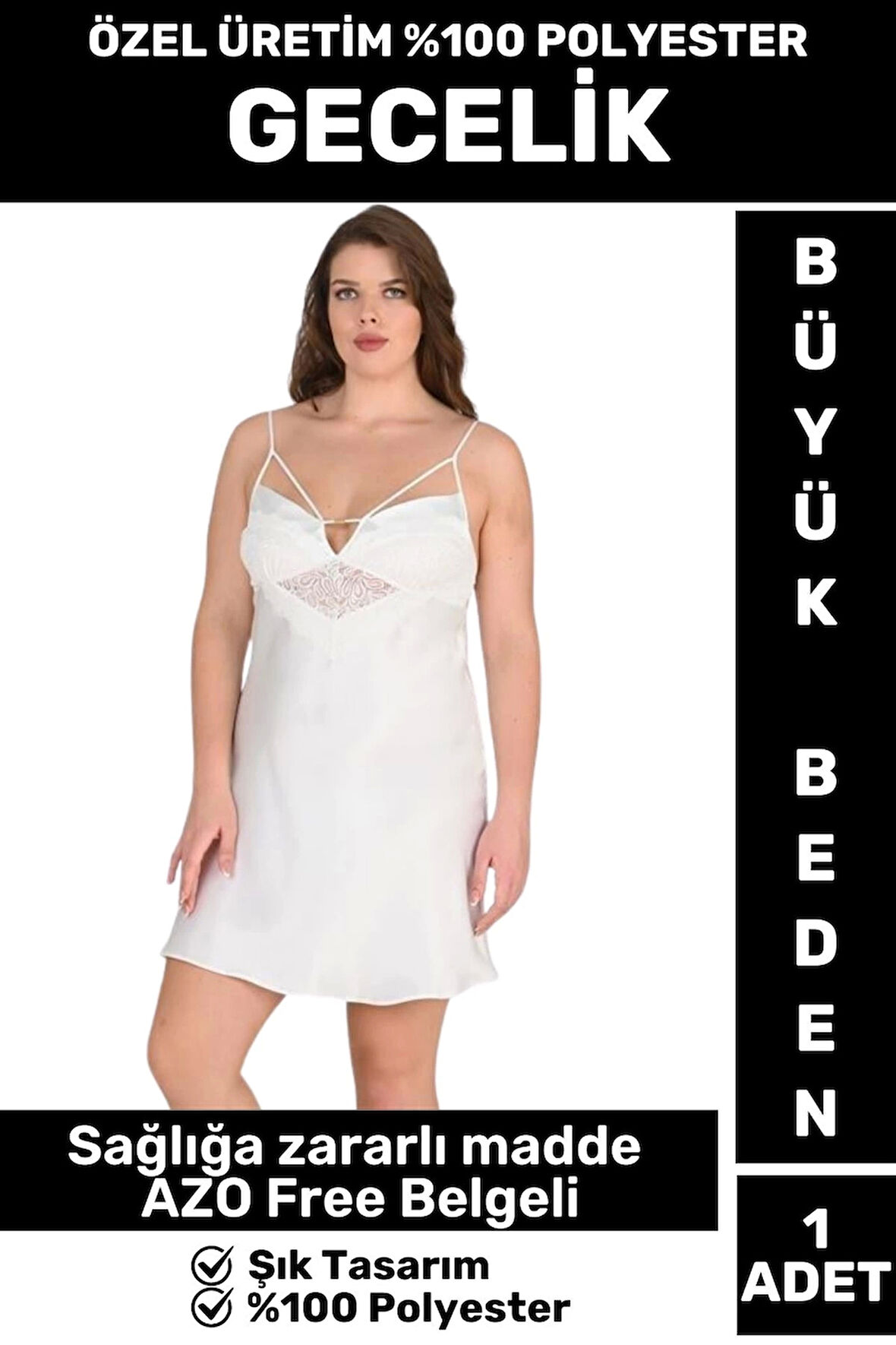 Premium Seri Yüksek Kaliteli %100 Polyester Rahat Şık Kumaş AZO Free Belgeli Büyük Beden Gecelik