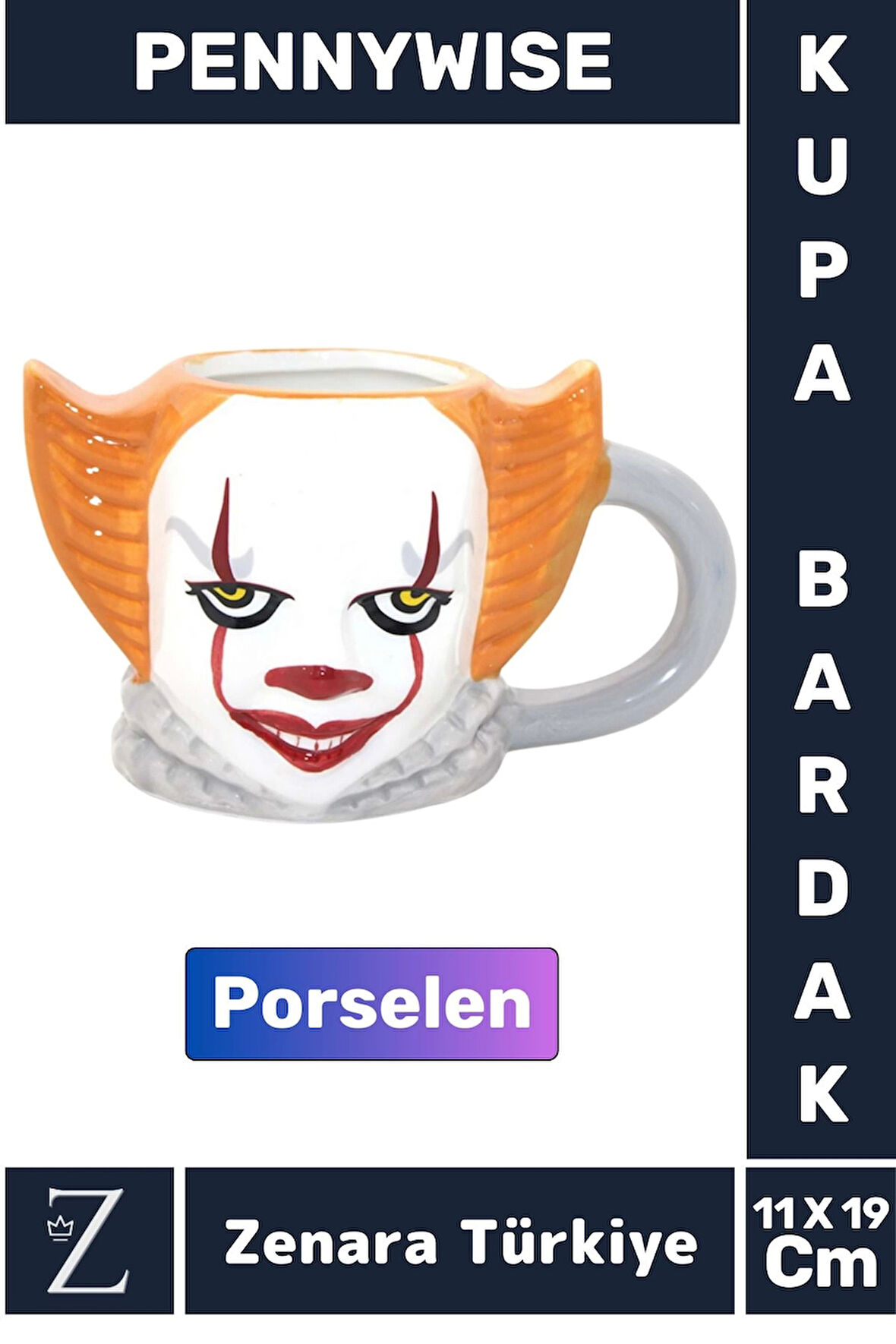 Premium Yüksek Kaliteli Porselen Çocuk Yetişkin Eğlenceli Dekoratif Hediyelik Özel Model Kupa Bardak