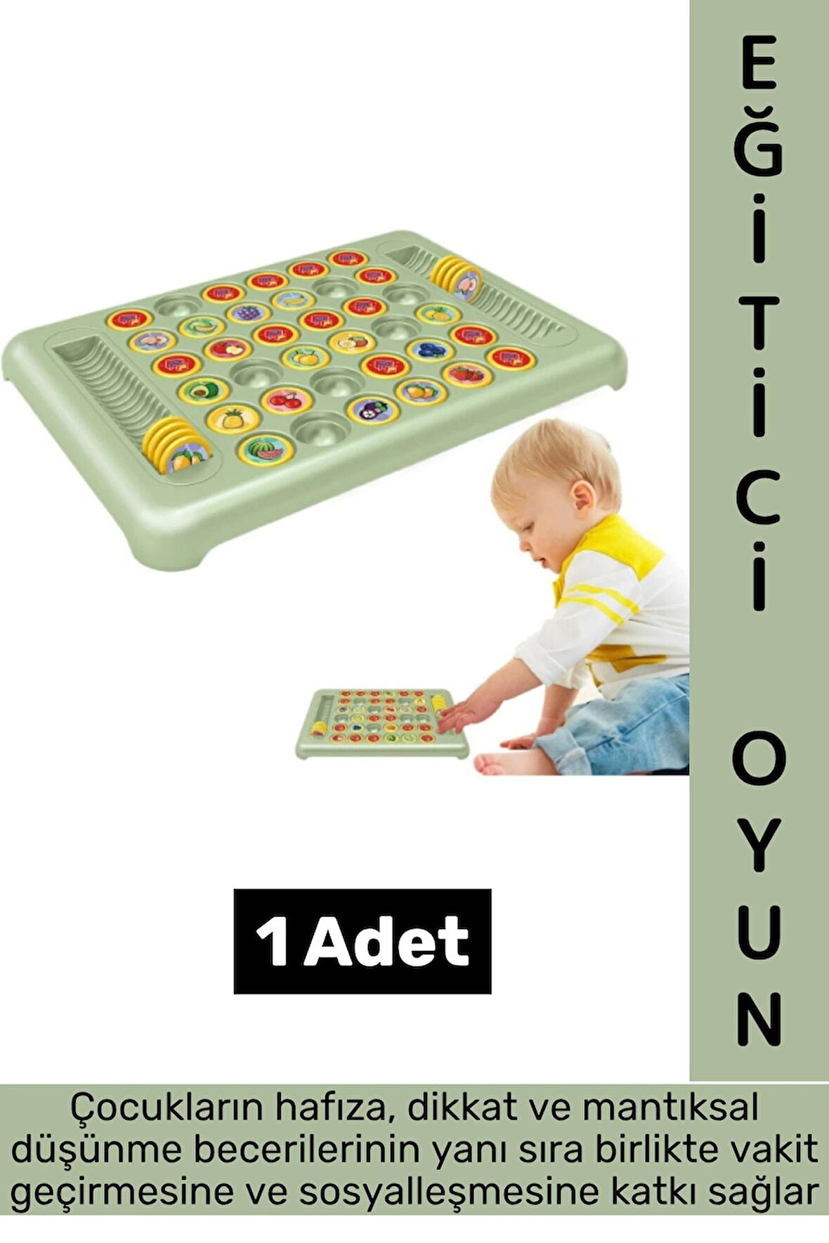 Çocuk Hafıza Dikkat Mantıksal Düşünme Sosyalleşme Beceri Geliştiren Eğitici Hafıza Eşleştirme Oyunu