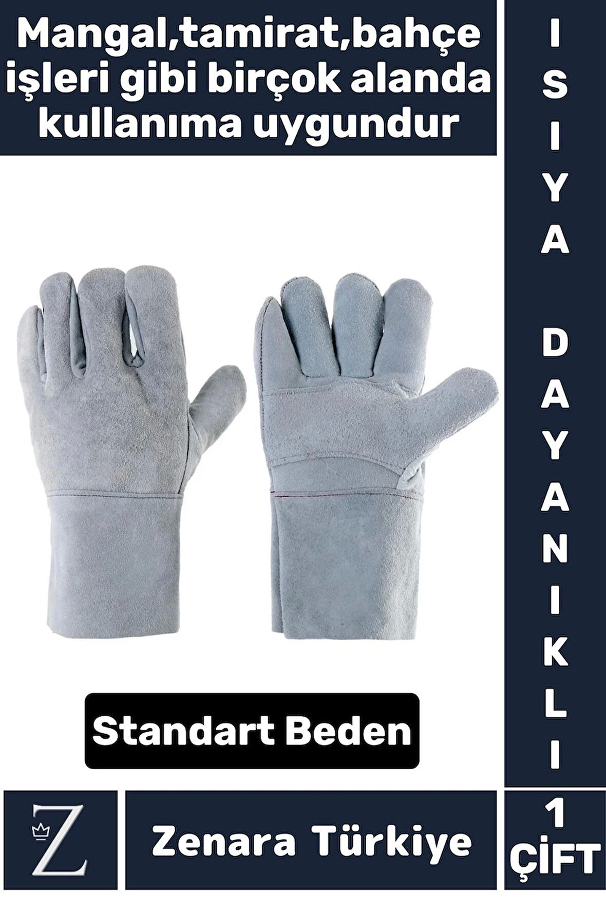Dayanıklı Kaynak Yangın Mangal Tamir İş Su Geçirmez Yüksek Isıya Dayanıklı Çok Amaçlı Deri Eldiven