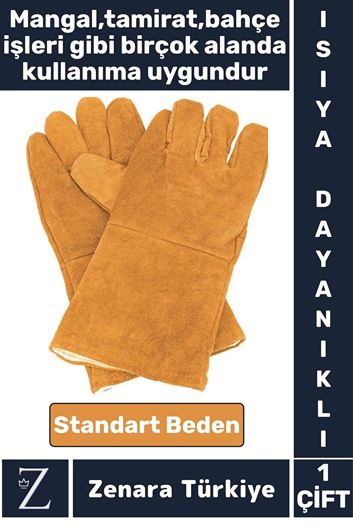 Dayanıklı Kaynak Yangın Mangal Tamir İş Su Geçirmez Yüksek Isıya Dayanıklı Çok Amaçlı Deri Eldiven