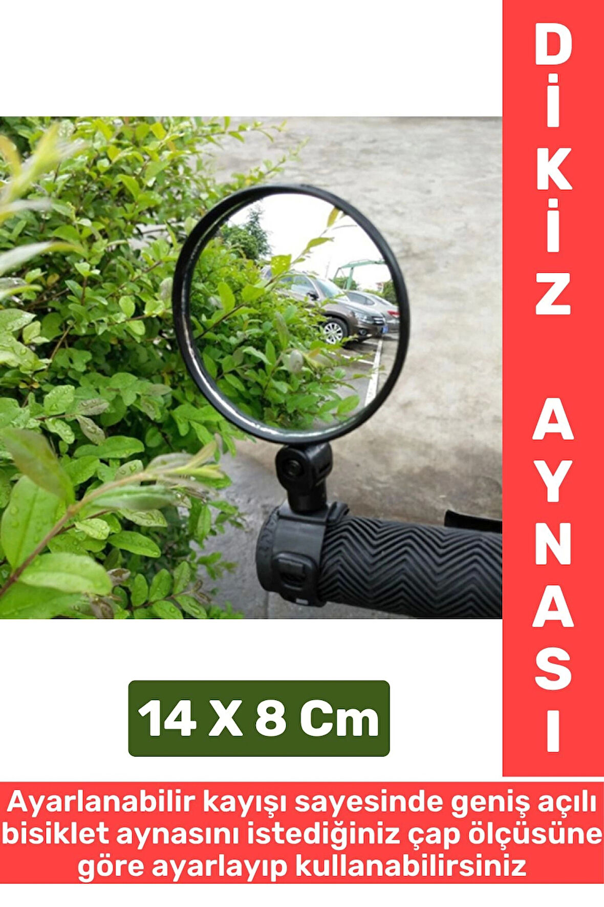 Universal Dayanıklı Kolay Montaj 360 Derece Döner Kayış Geniş Açılı Scooter Bisiklet Dikiz Aynası