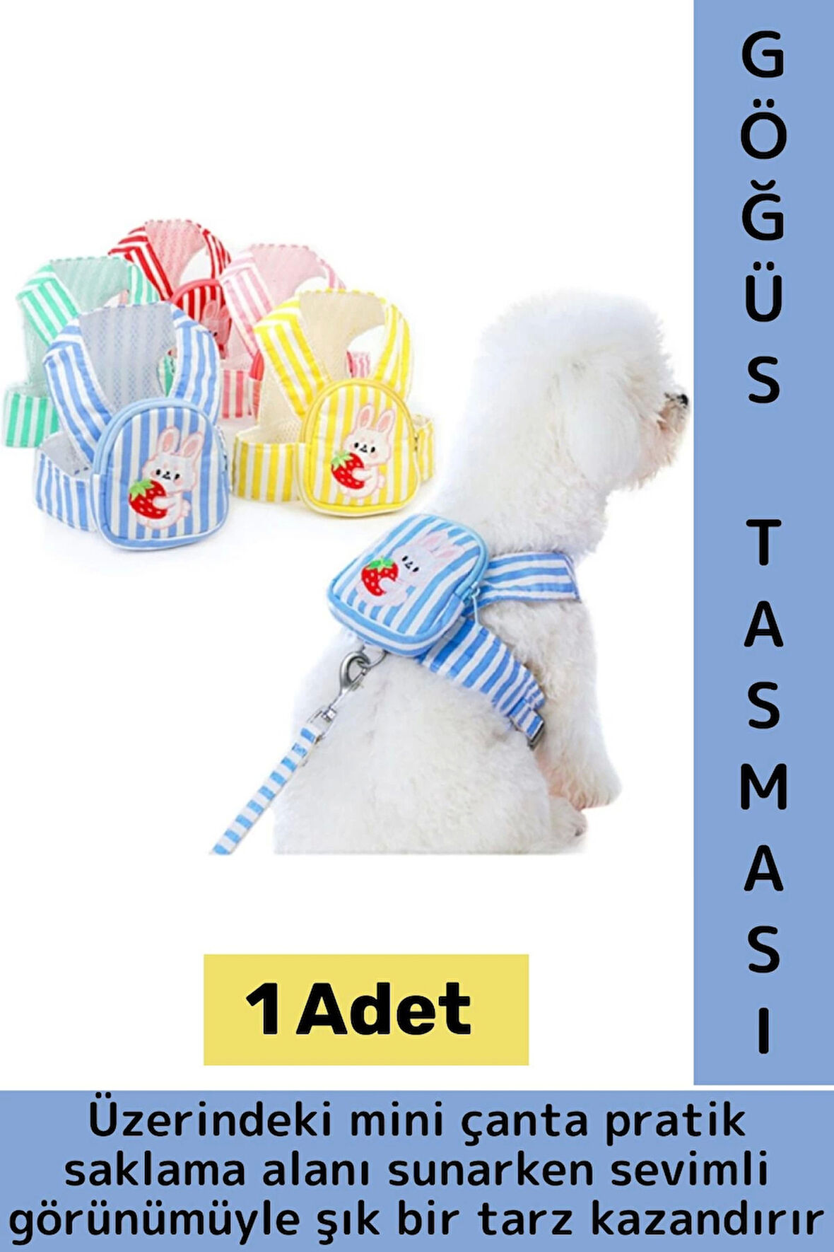 Yüksek Kaliteli Şık Sevimli Küçük Irk Kedi Köpek Evcil Hayvan Çantalı Göğüs Gezdirme Tasması Seti