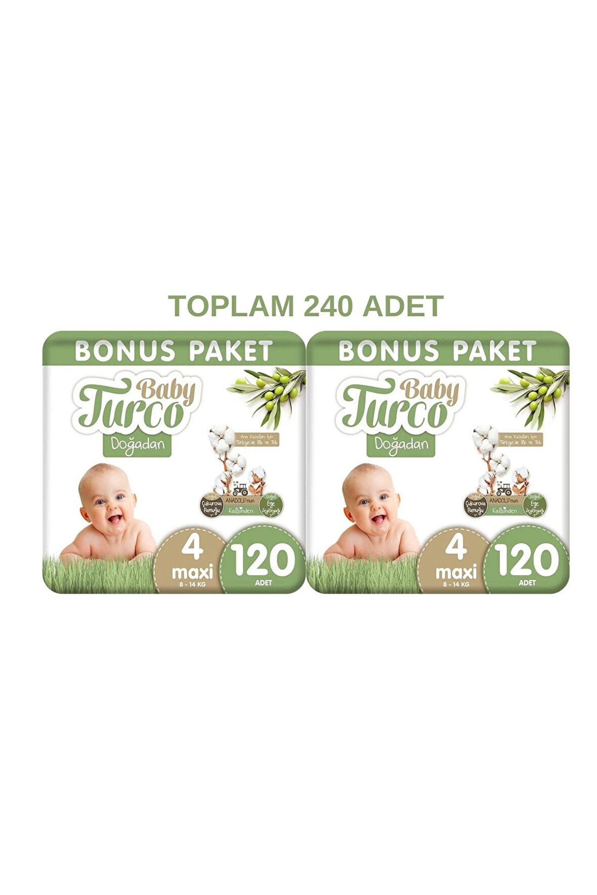 4 Numara Maxi 120x2 Toplam 240 Adet
