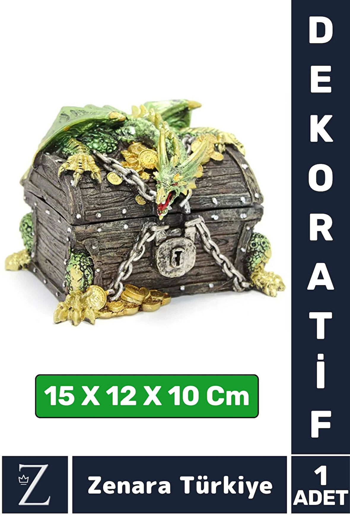 Premium Yüksek Kaliteli Çok Şık Dekoratif Hediyelik Özel Gün Biblo Koleksiyon POLYESTER DRAGON Kutu
