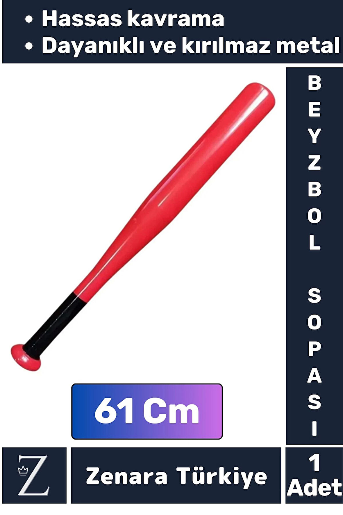 Premium Yüksek Kaliteli Kırılmaz Hassas Kavrama Kabiliyeti Metal Baseboll Beyzbol Sopası 61 Cm