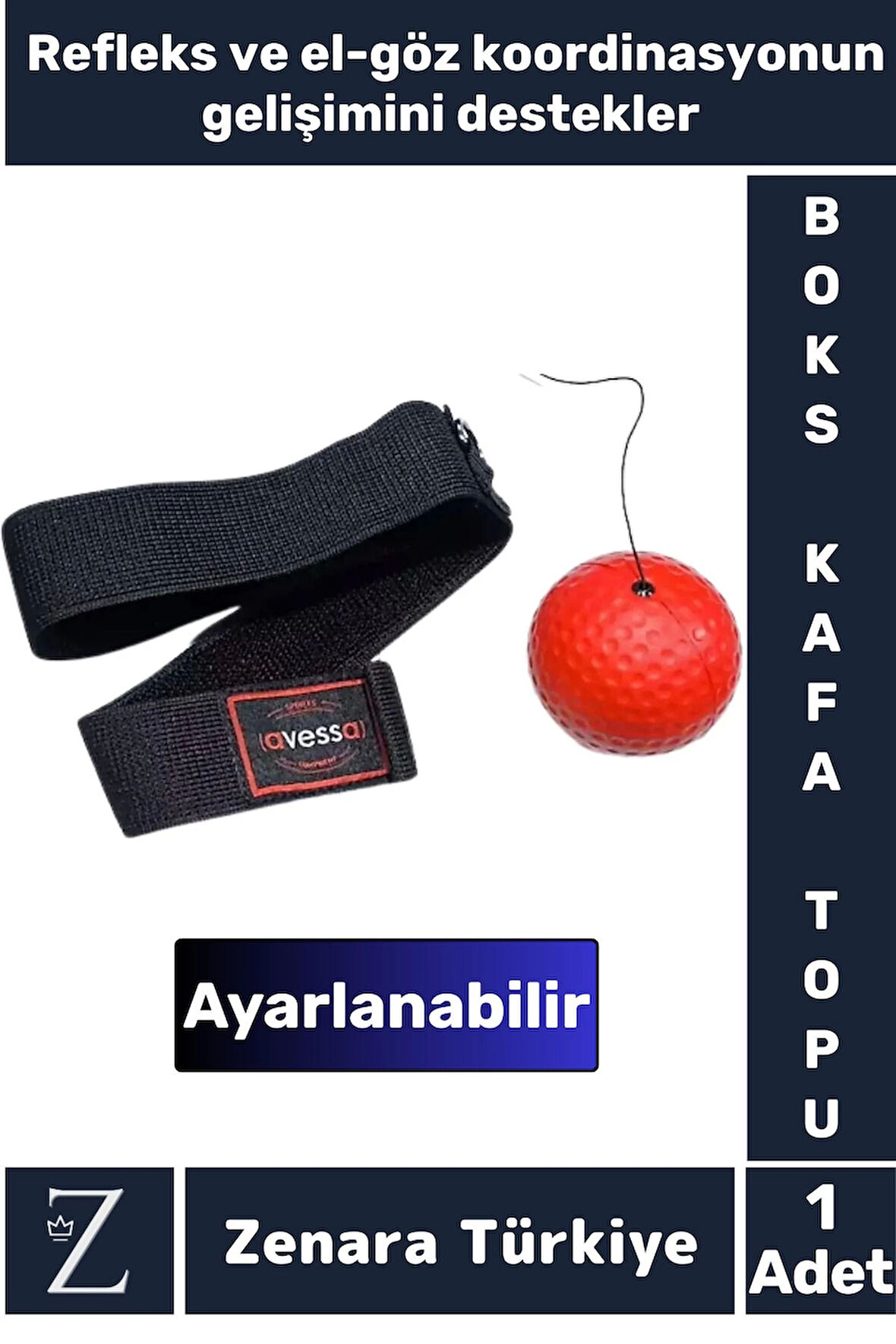 Premium El Göz Koordinasyonu Refleks Geliştirici Ayarlanabilir İpli BOKS ANTRENMAN KAFA TOPU