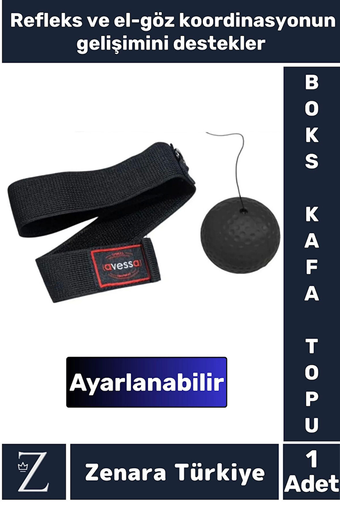 Premium El Göz Koordinasyonu Refleks Geliştirici Ayarlanabilir İpli BOKS ANTRENMAN KAFA TOPU
