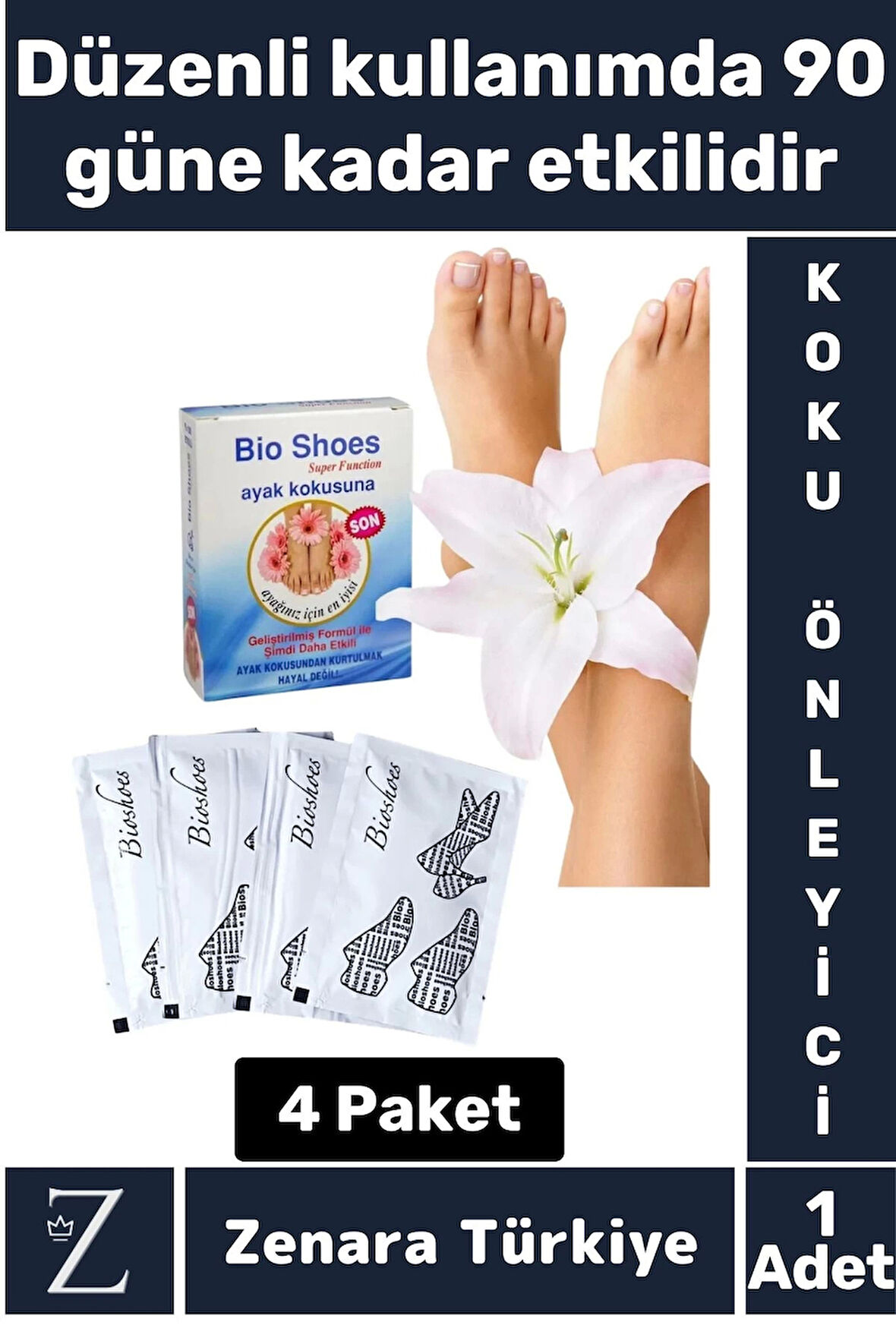 Gündelik Kullanım Kalıcı Uzun Süre Etkili Kadın Erkek Ayak Kötü Koku Önleyici Ayak Bakım Tozu 1 Adet