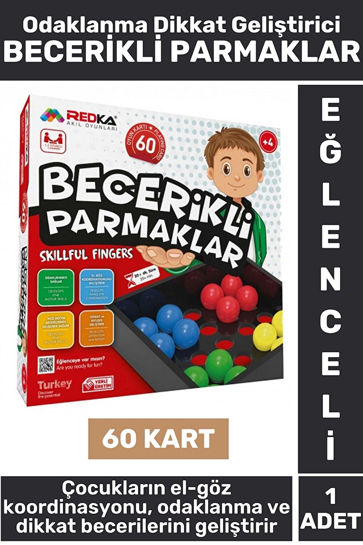 Eğitici Eğlenceli El Göz Koordinasyonu Odaklanma Beceri Geliştirici Oyun BECERİKLİ PARMAKLAR